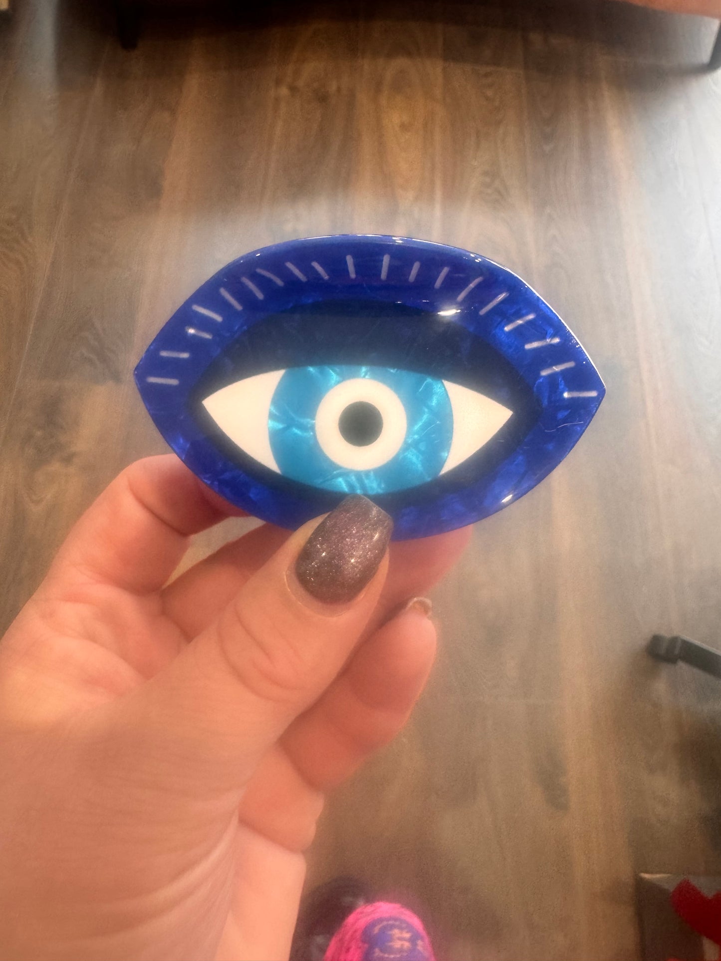 DMB Blue Evil Eye Hair Claw Clip
