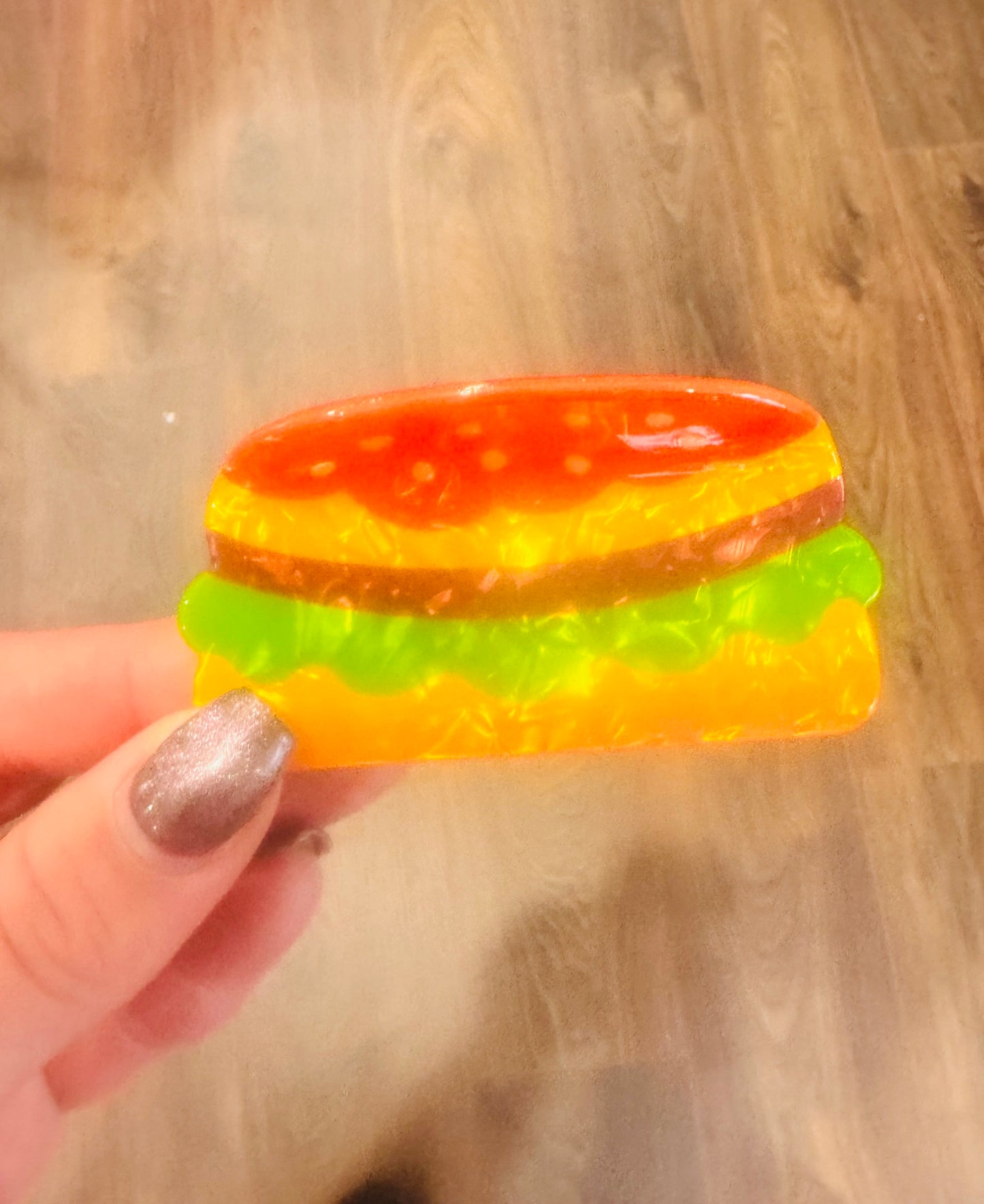 DMB Cartoon Burger Hair Claw Clip
