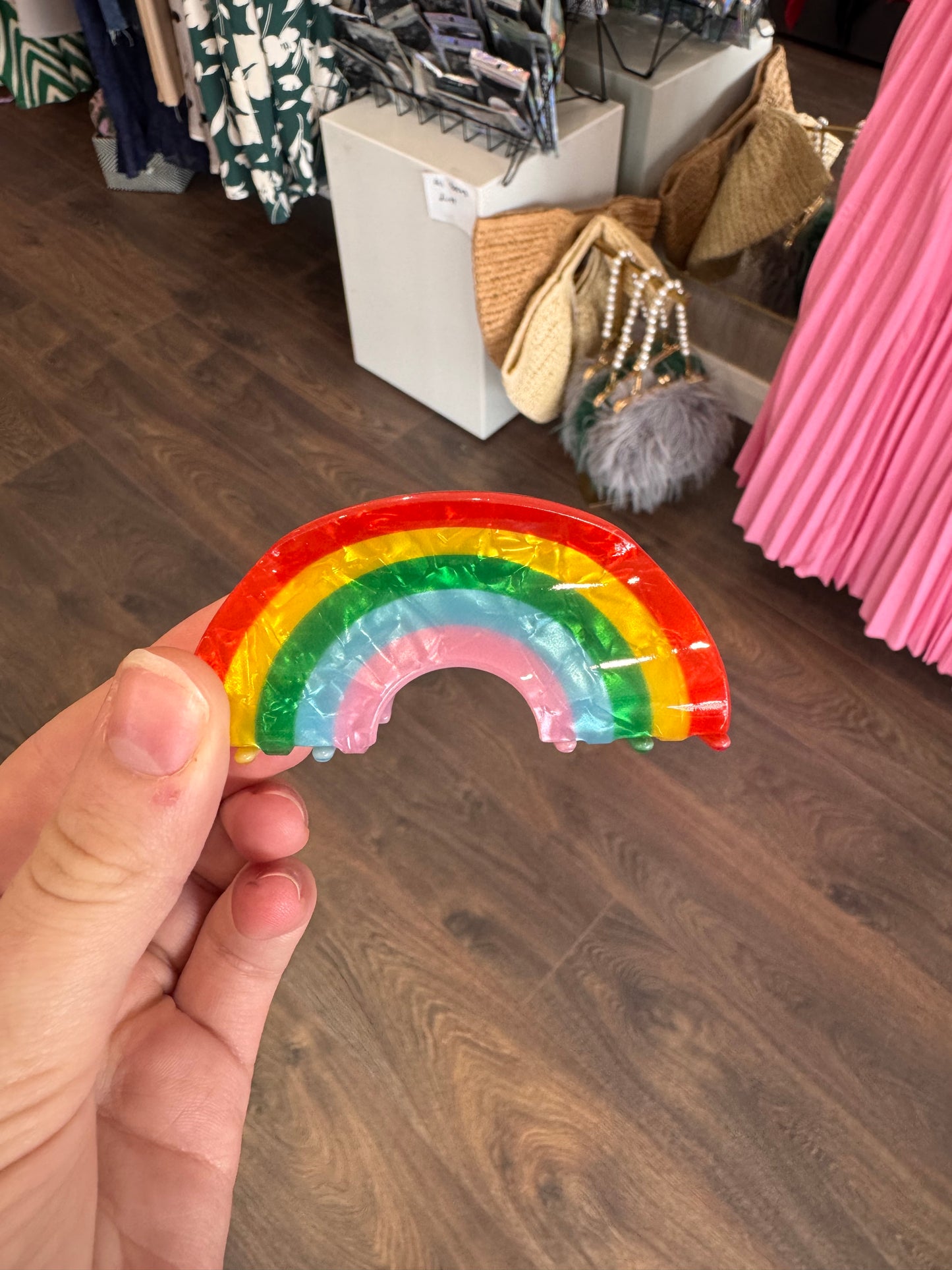 DMB Colourful Rainbow Hair Claw Clip