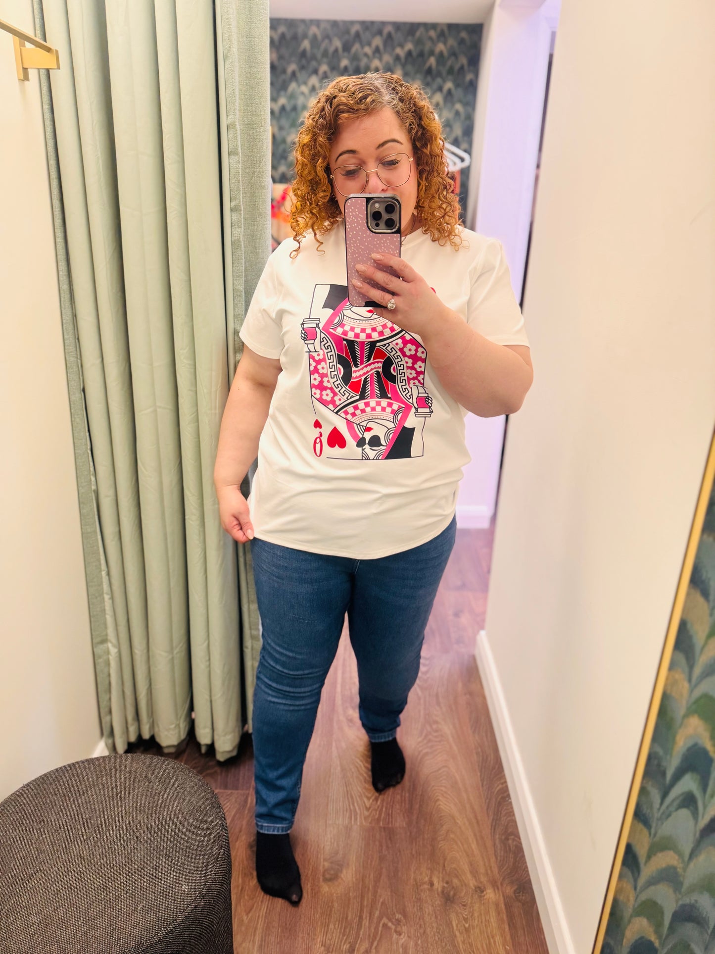 DMB White Queen Playing Card T-shirt