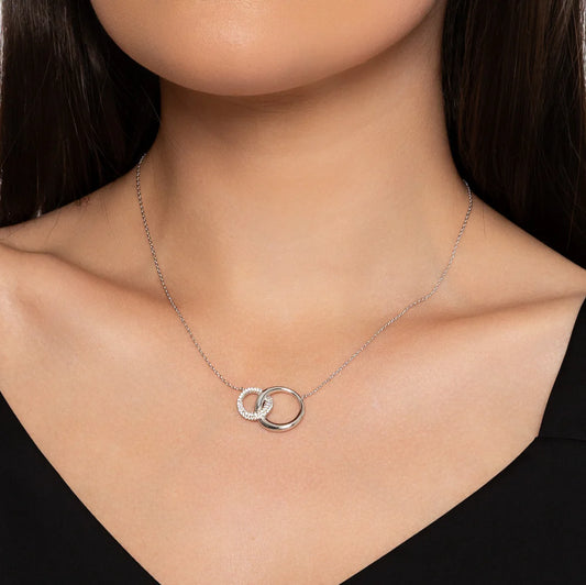 Knight and Day Interlinking Circles Necklace T213NML