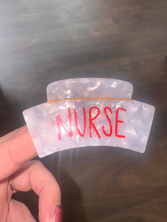 DMB White Nurse Claw Clip