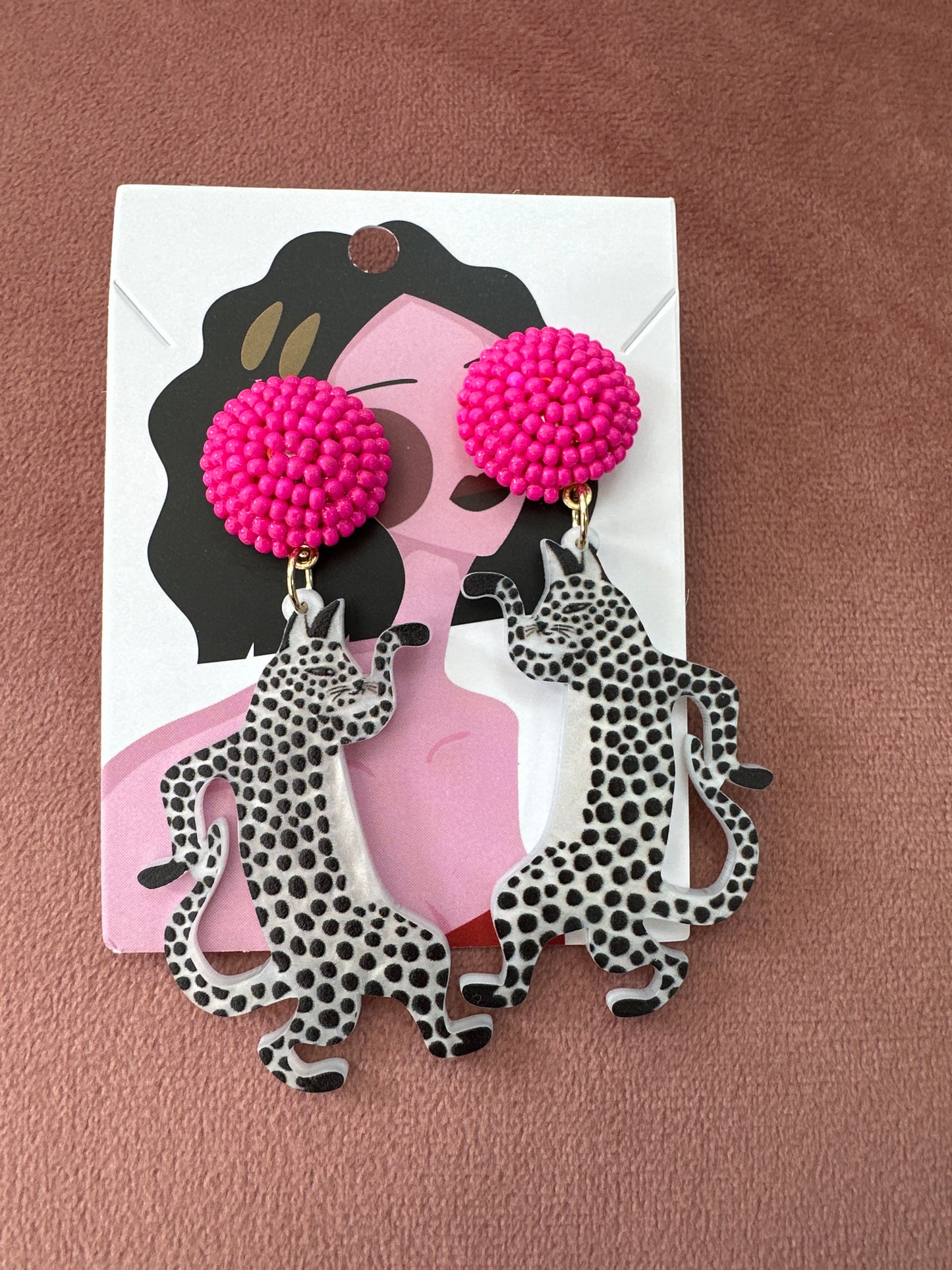 DMB Spotted Cat Earrings