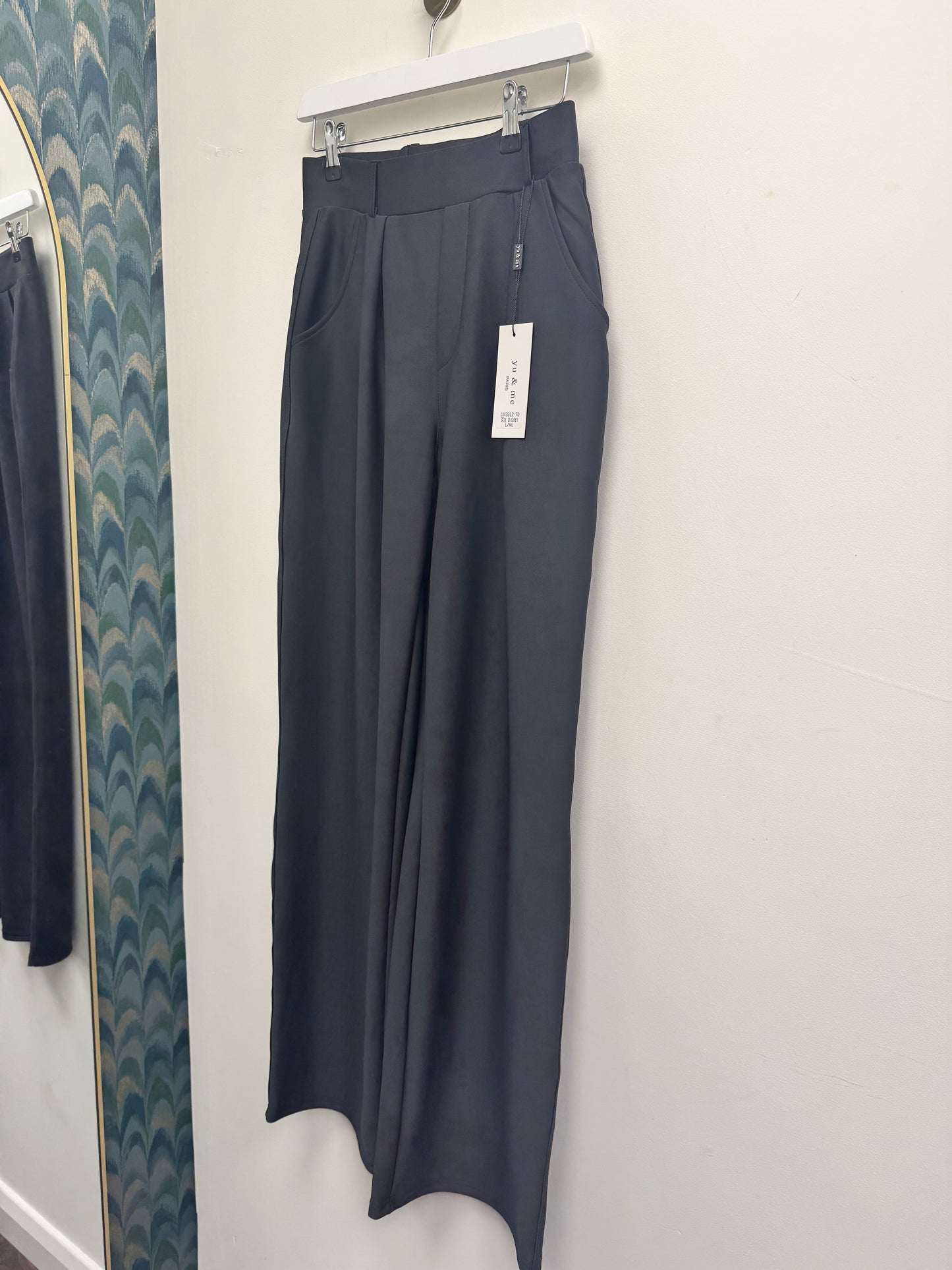 Amber Tailored Trousers Dark Grey