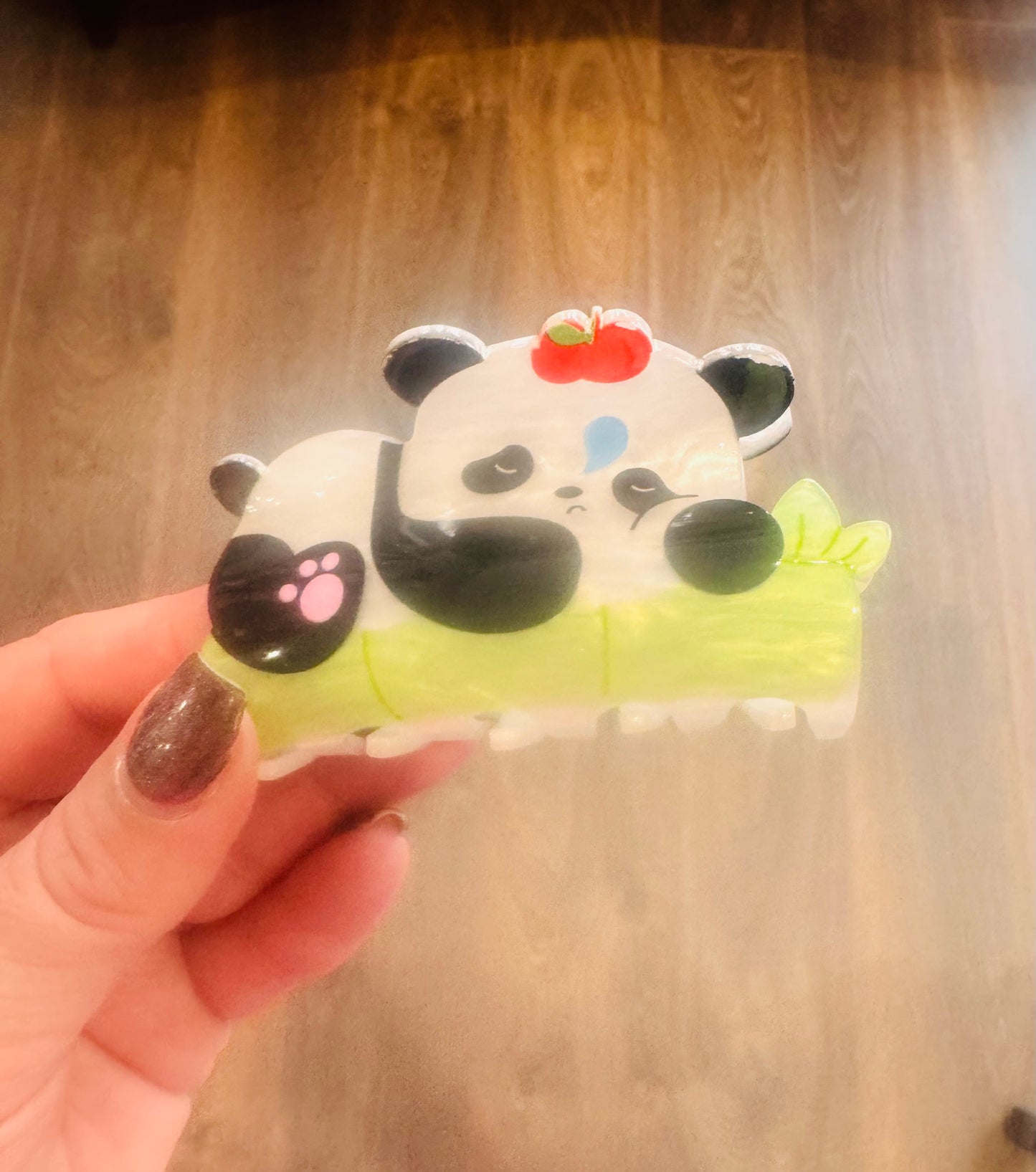DMB Bamboo Panda Hair Claw Clip