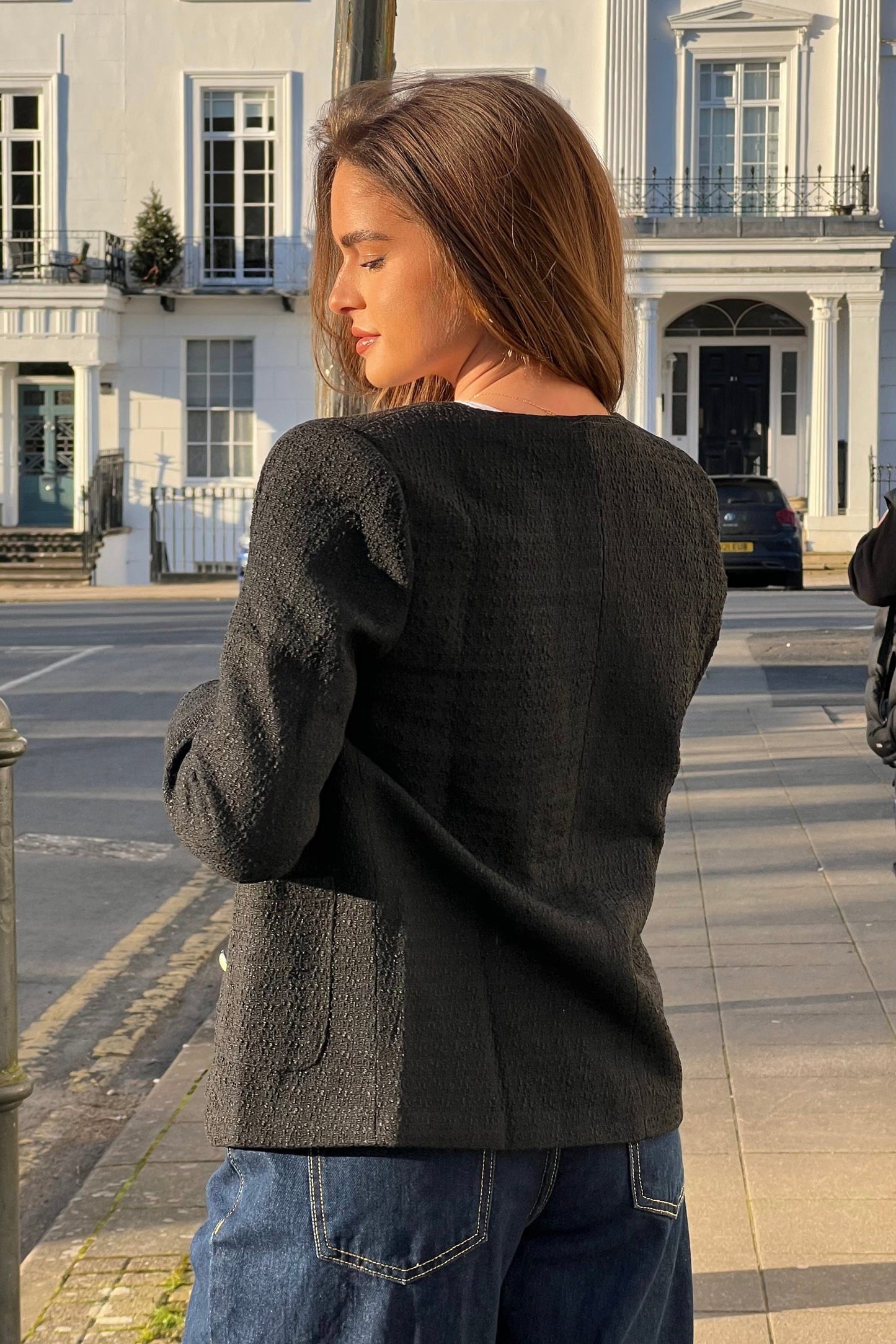 GIM Florence Black Button Detail Blazer