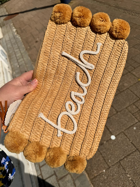 DMB Beach Raffia Clutch Bag
