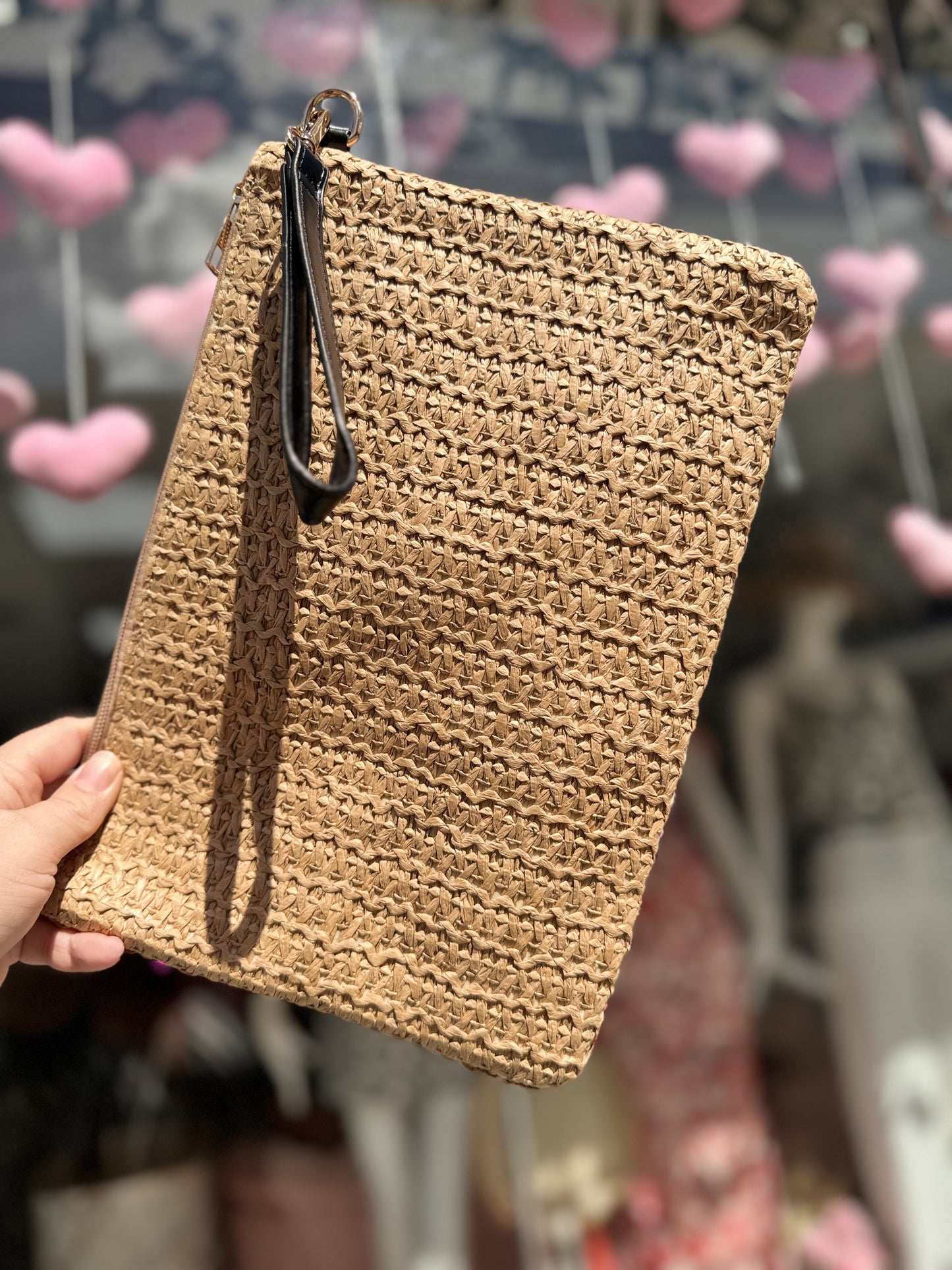 DMB  Pink / Purple  Embroided & Sequin Large Wristlet Clutch