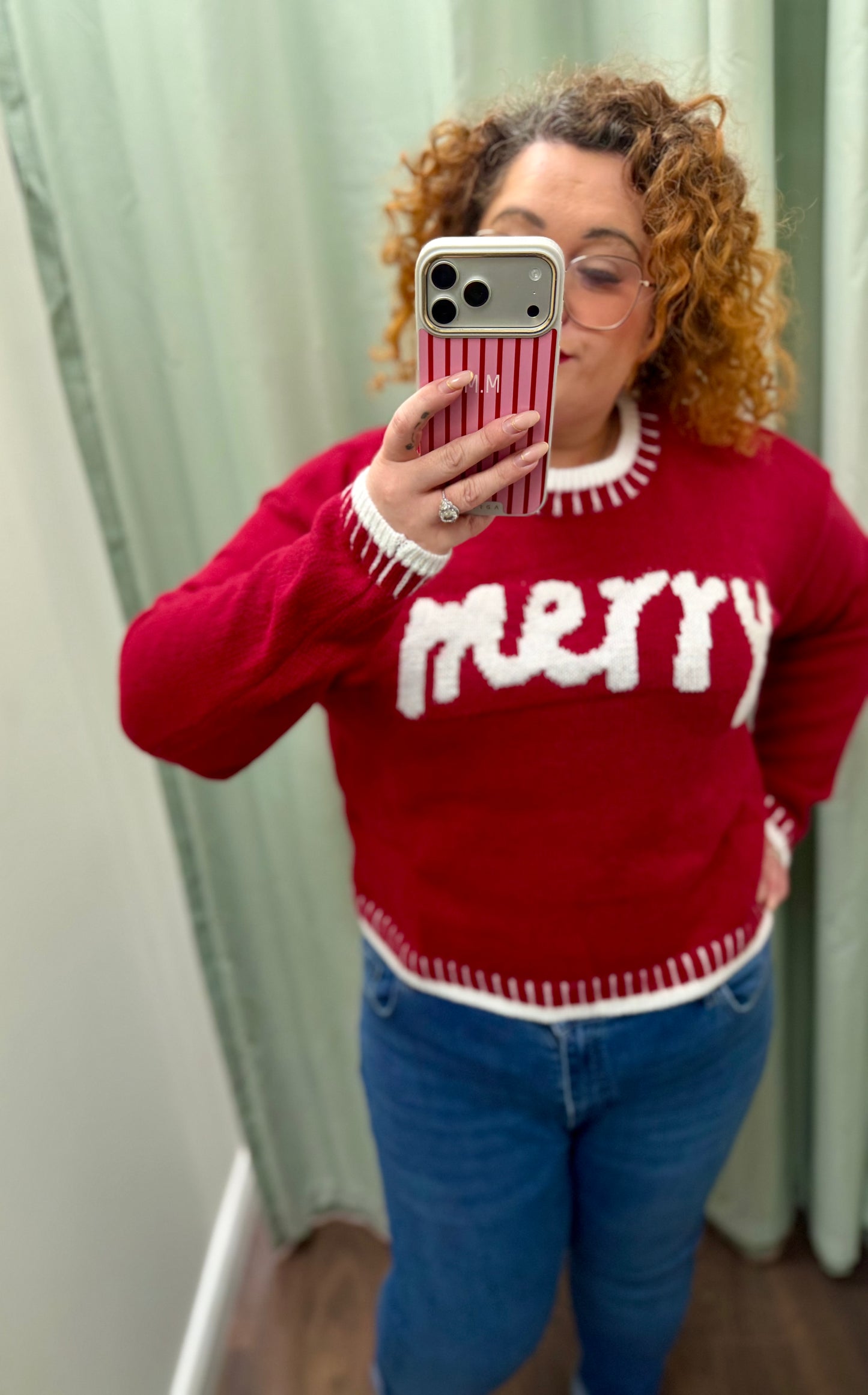 DMB Red Merry Knitted Jumper