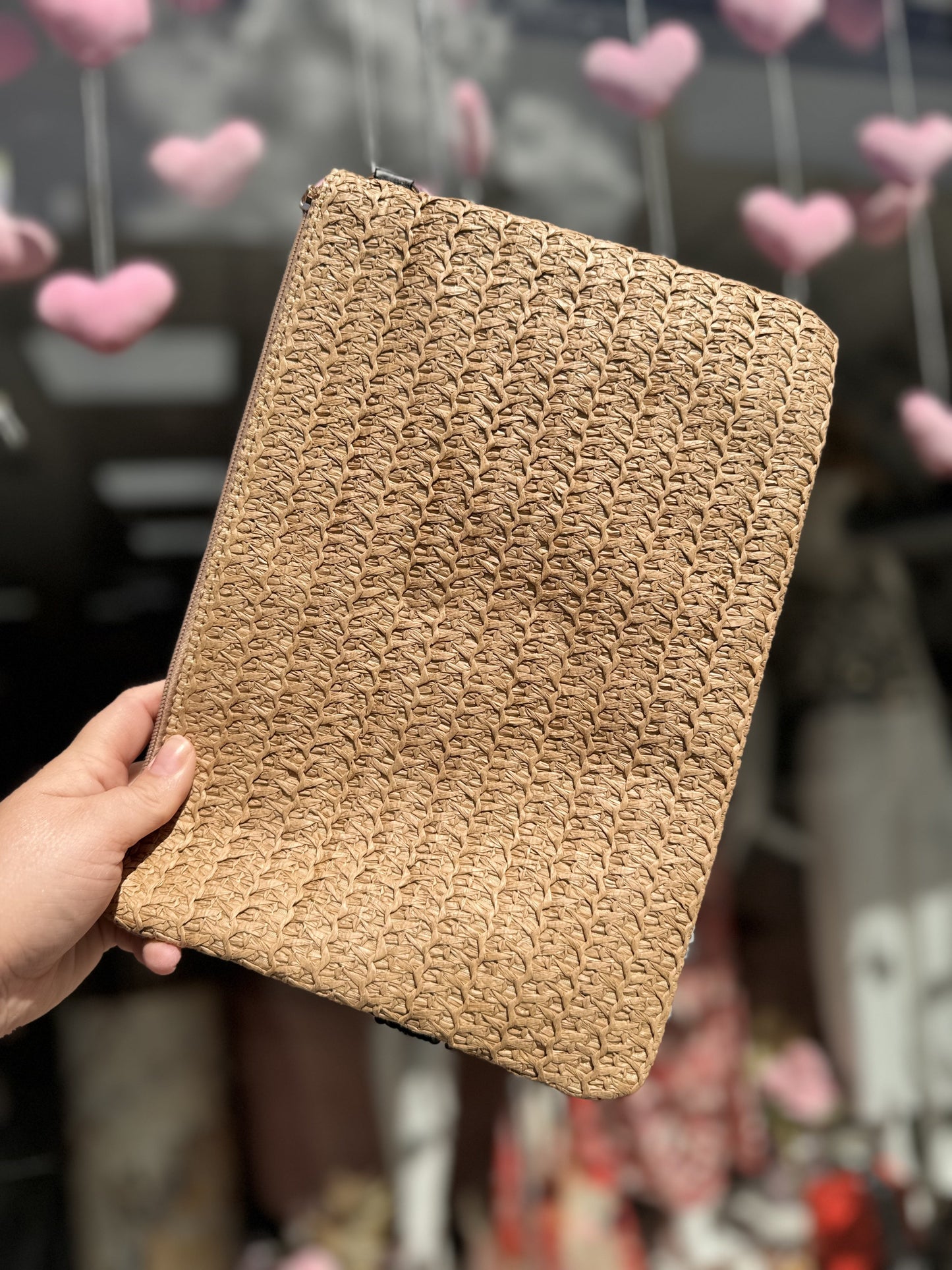 DMB  Navy / Light Blue  Embroided & Sequin Large Wristlet Clutch