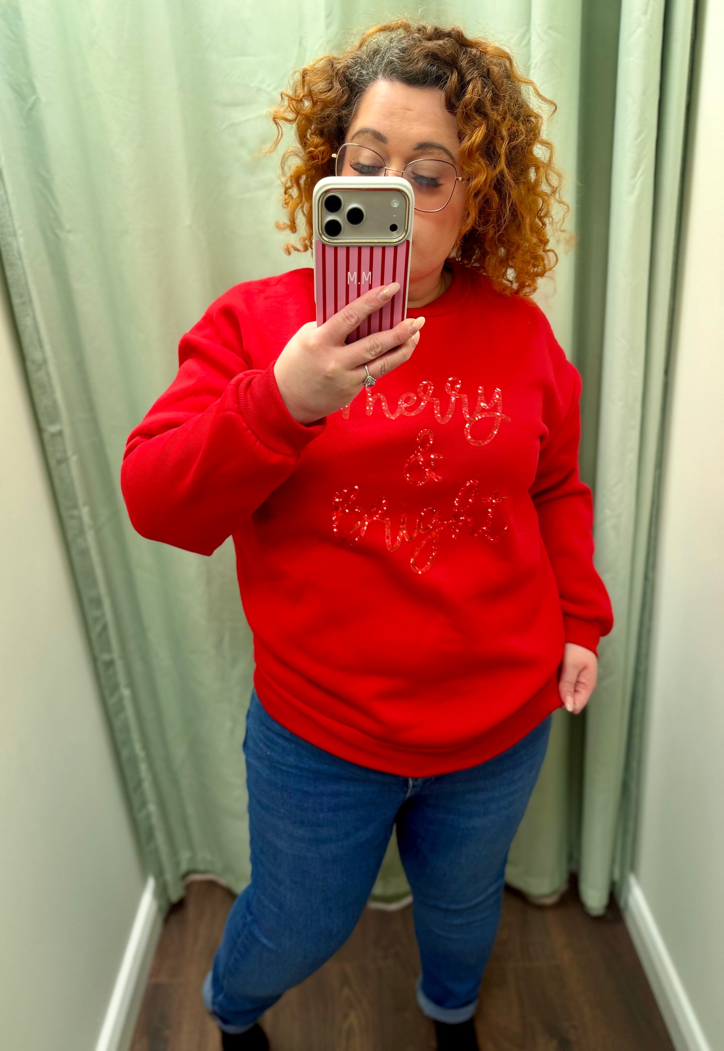 DMB Red Merry & Bright Christmas Sweatshirt
