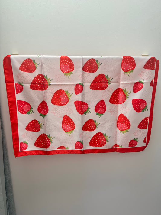 DMB Strawberry Square Satin Neck Scarf