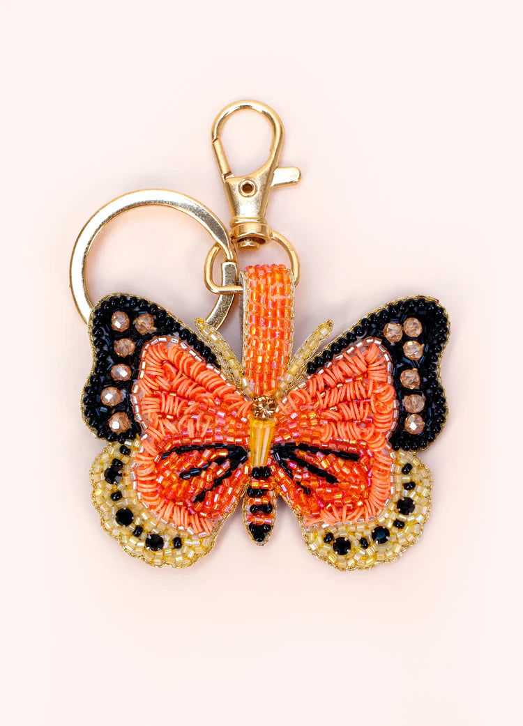 POWDER BEADED KEYRINGS - BONNY BUTTERFLY
