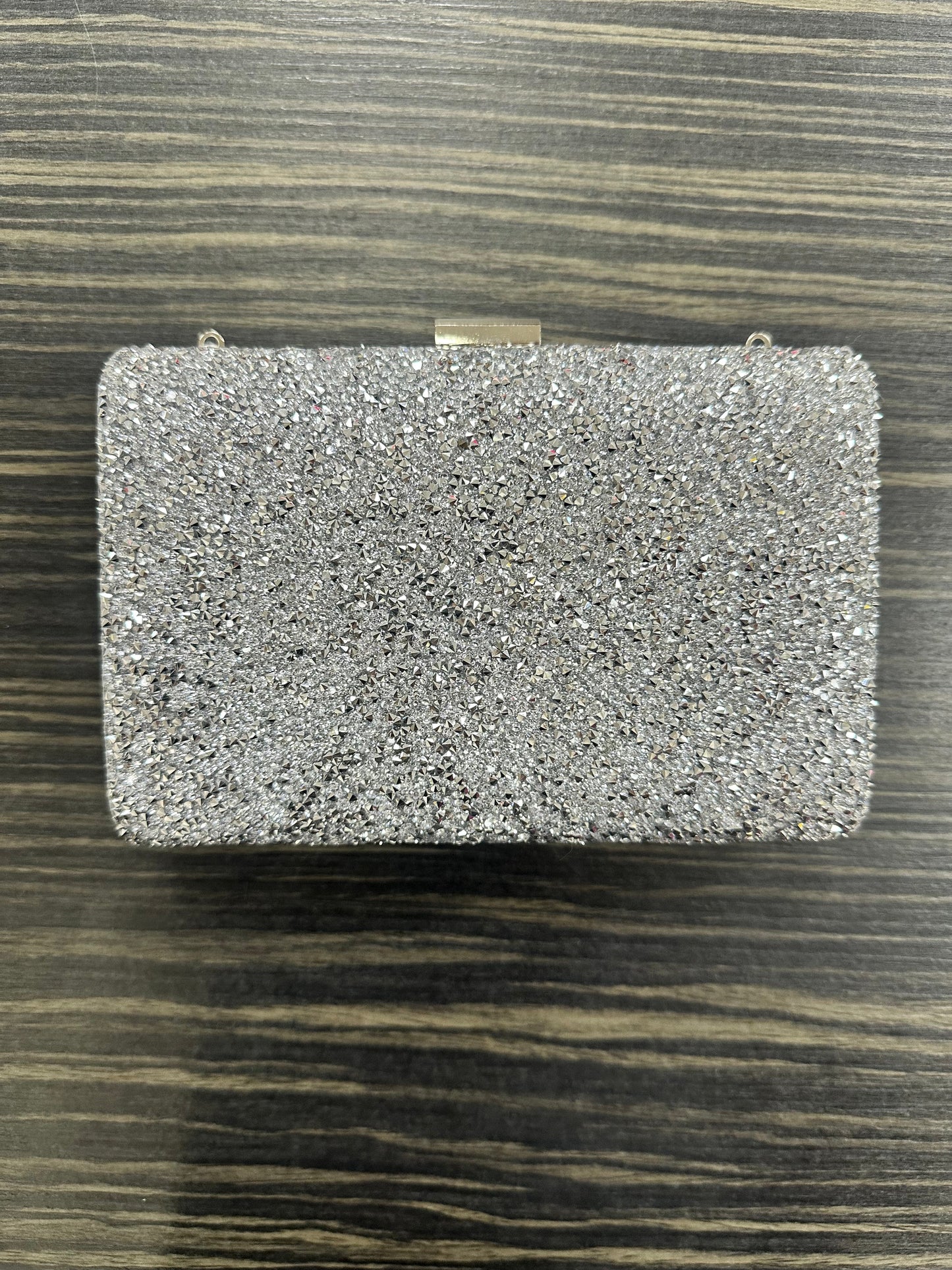DMB Crystal Embellished Box Clutch