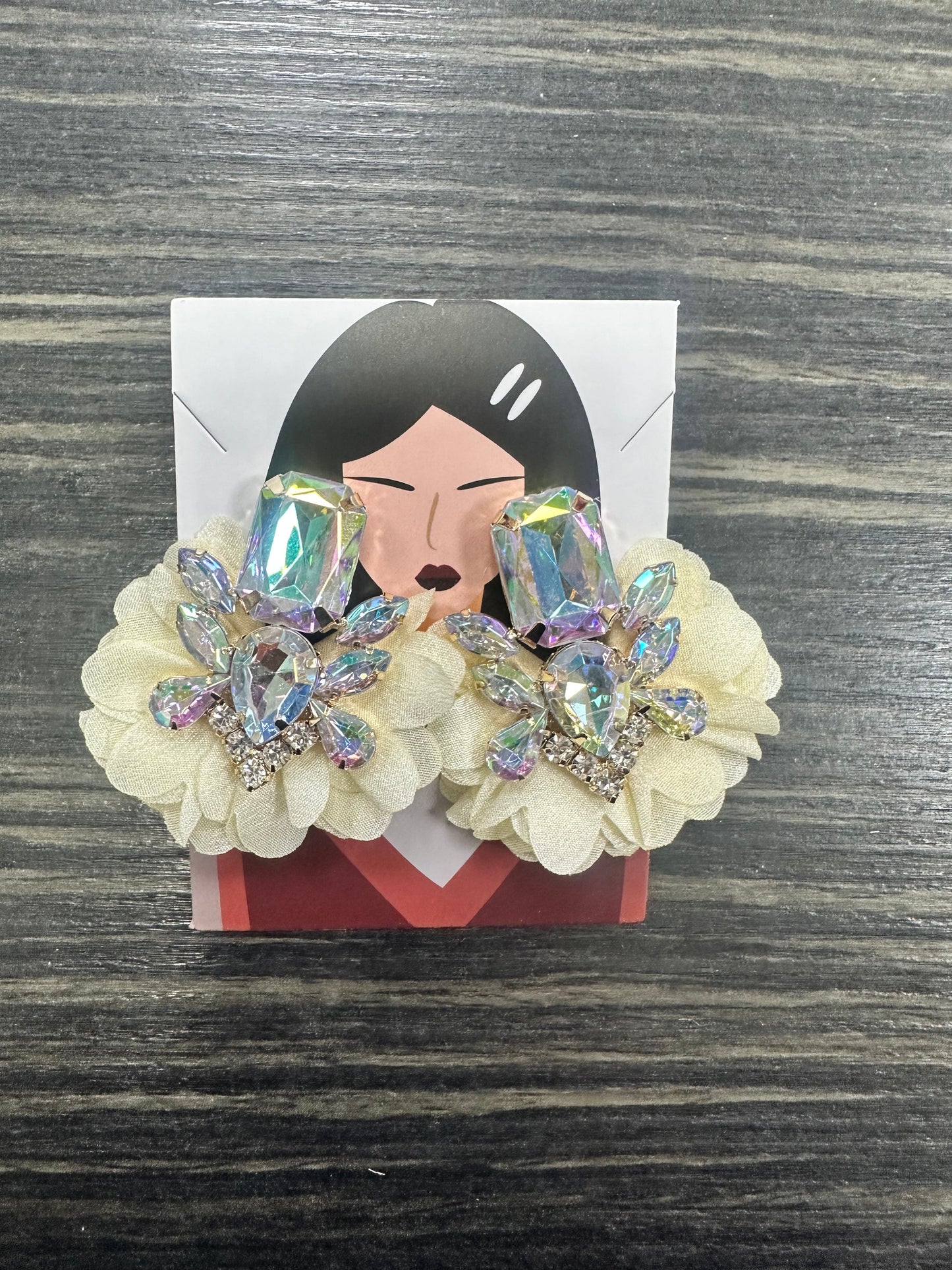 DMB Jewel Embellished Flower Earrings