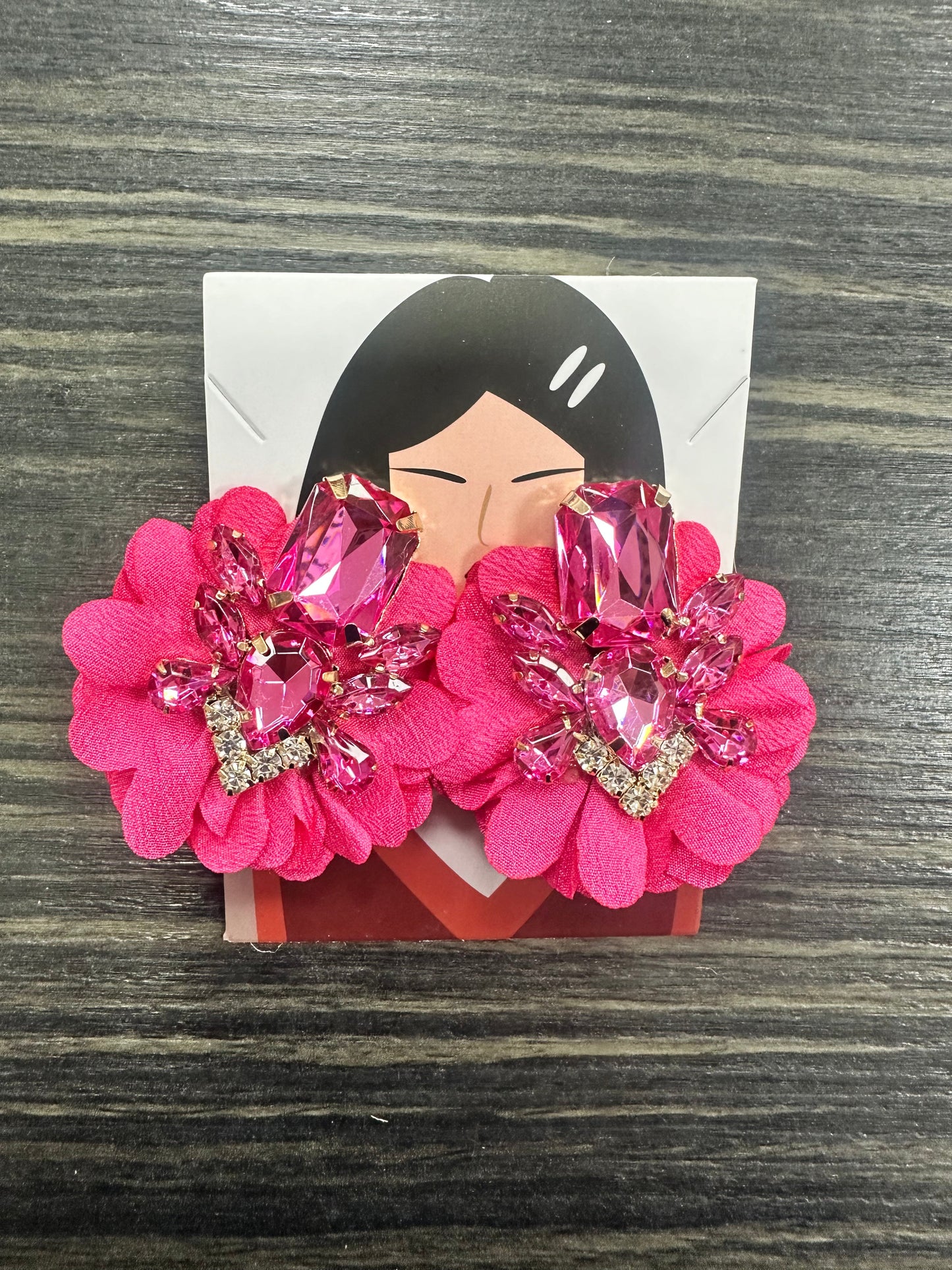 DMB Jewel Embellished Flower Earrings