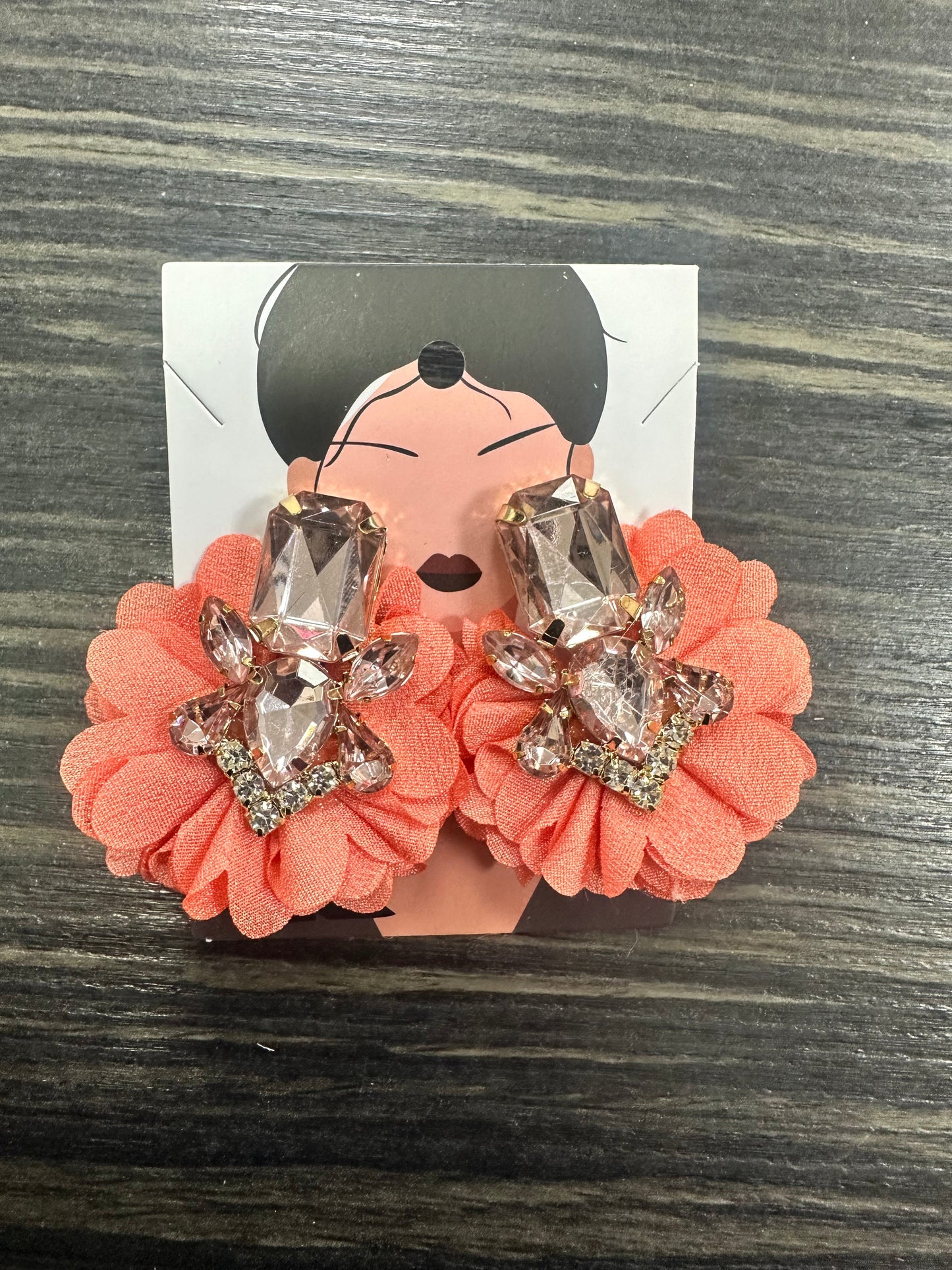 DMB Jewel Embellished Flower Earrings