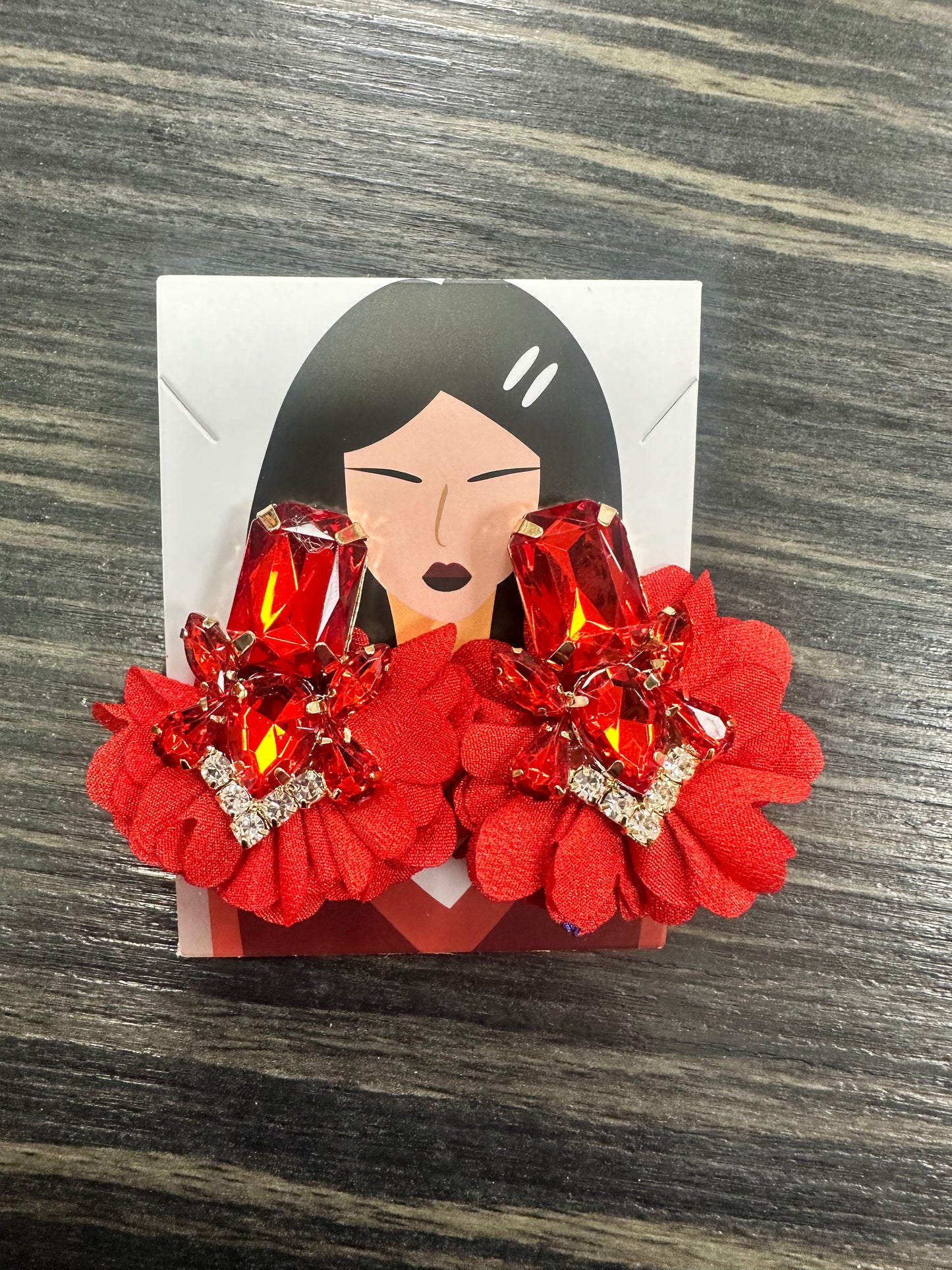 DMB Jewel Embellished Flower Earrings