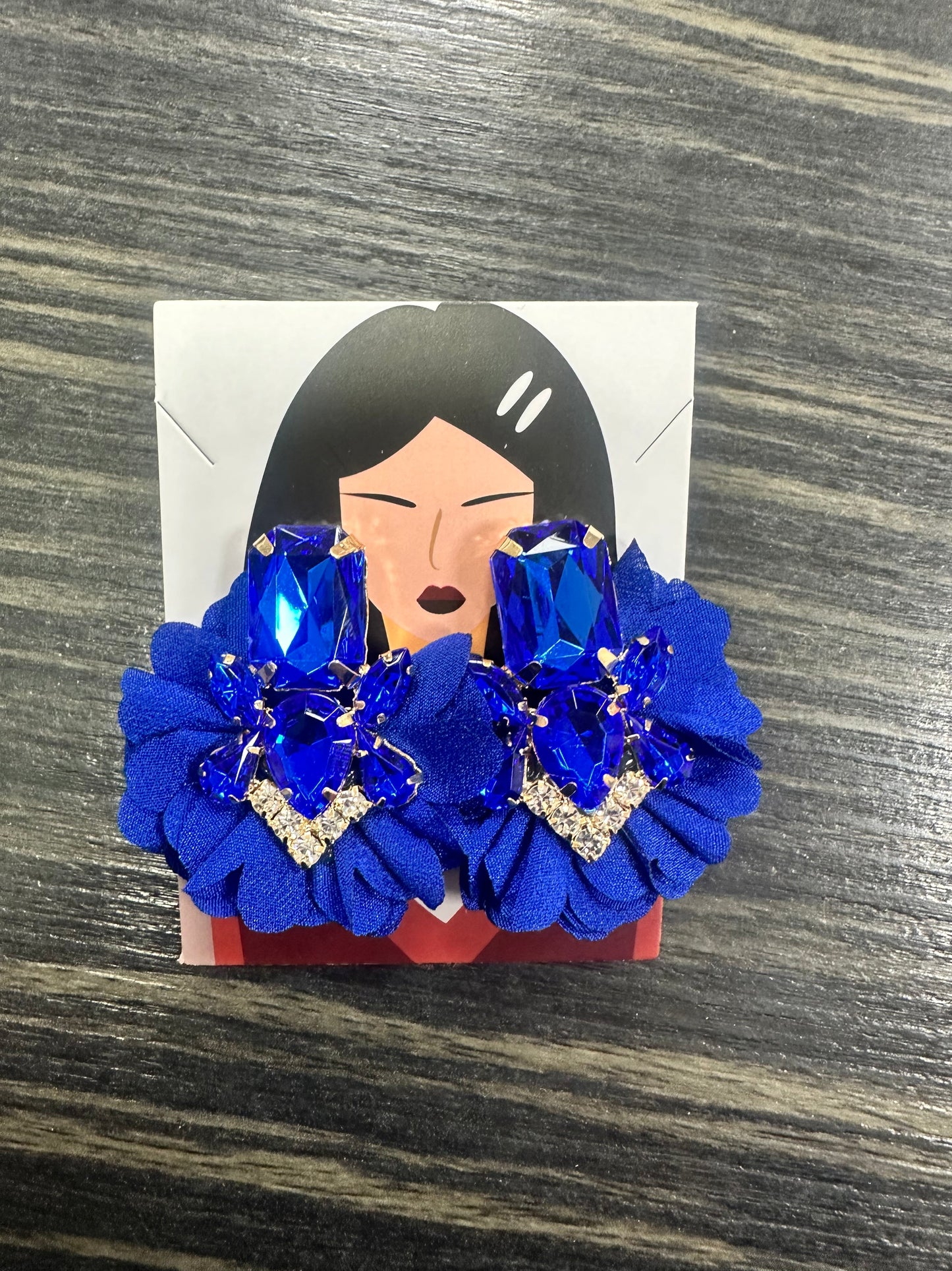DMB Jewel Embellished Flower Earrings