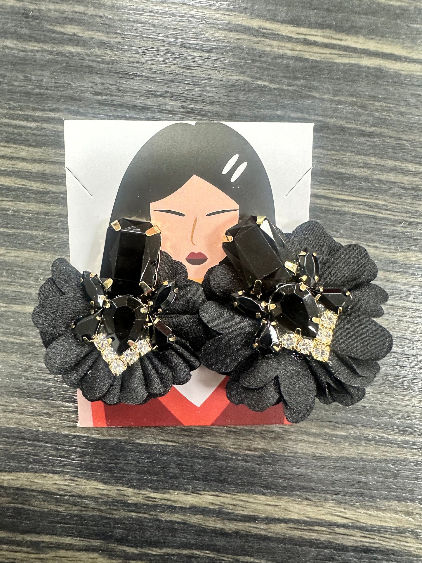 DMB Jewel Embellished Flower Earrings