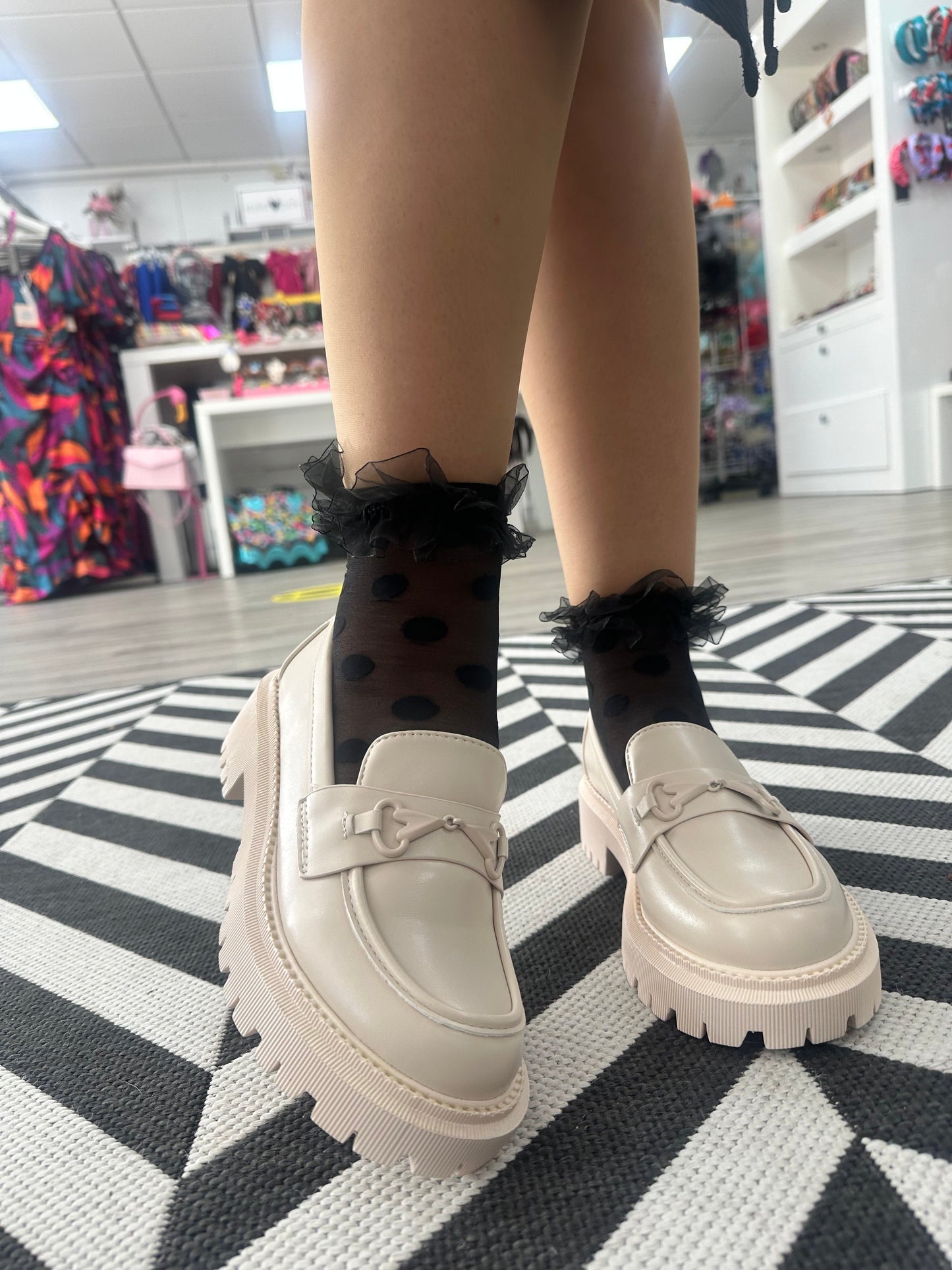 DMB Heart Detail Chunky Loafers