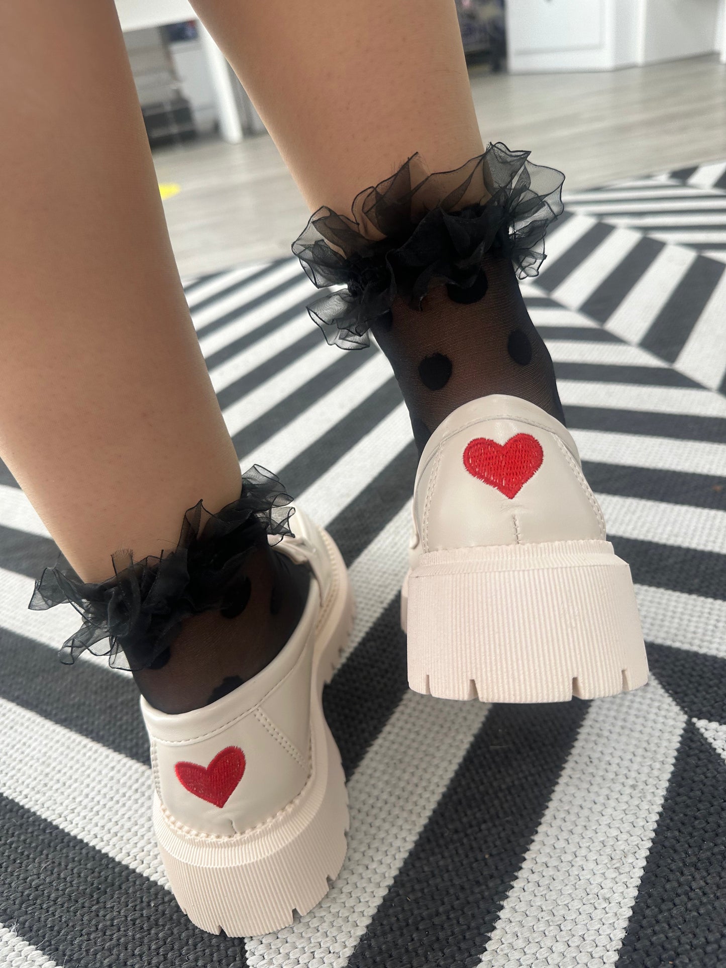 DMB Heart Detail Chunky Loafers