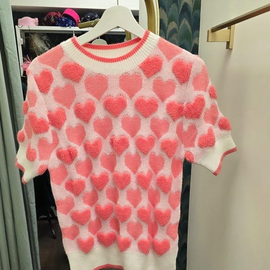 DMB Cosy Pink Short Sleeve Knit