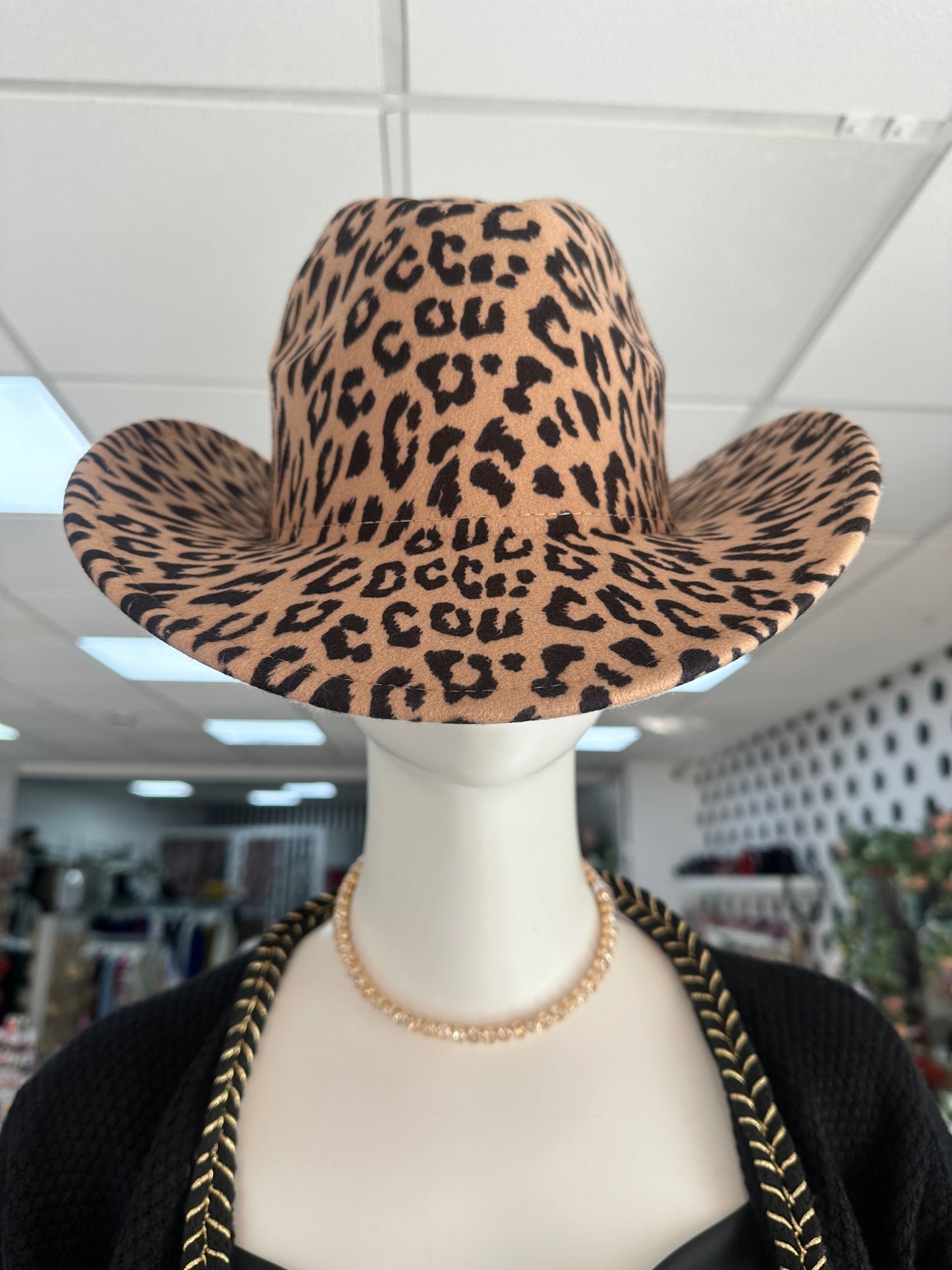 DMB Leopard Print Western Hat