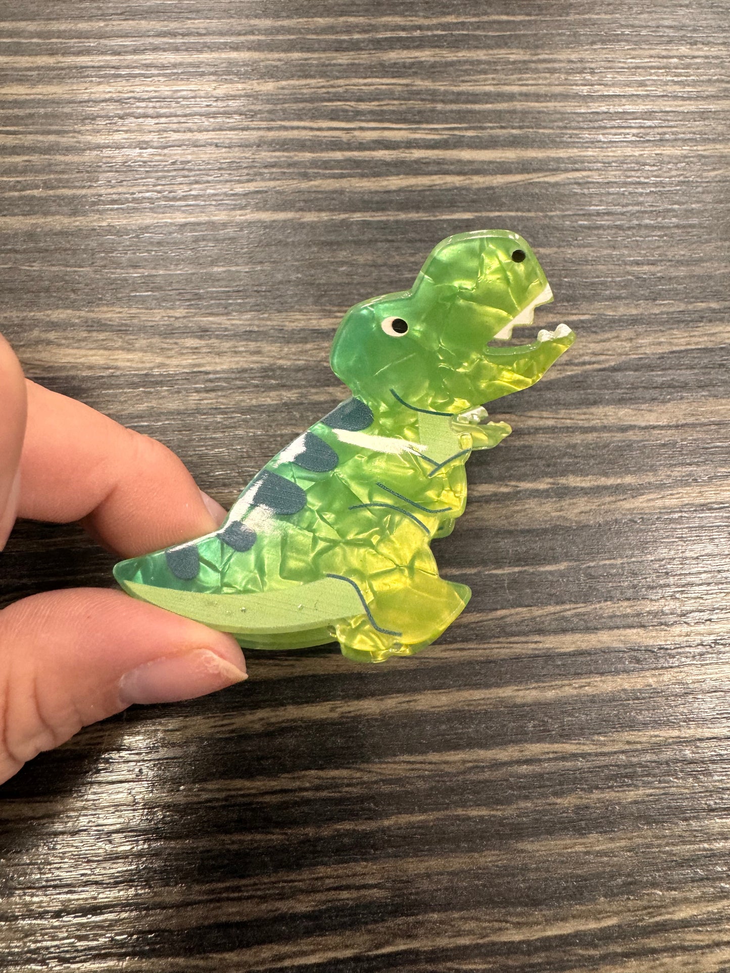 DMB Green Tyrannosaurus Rex Dinosaur Hair Clip