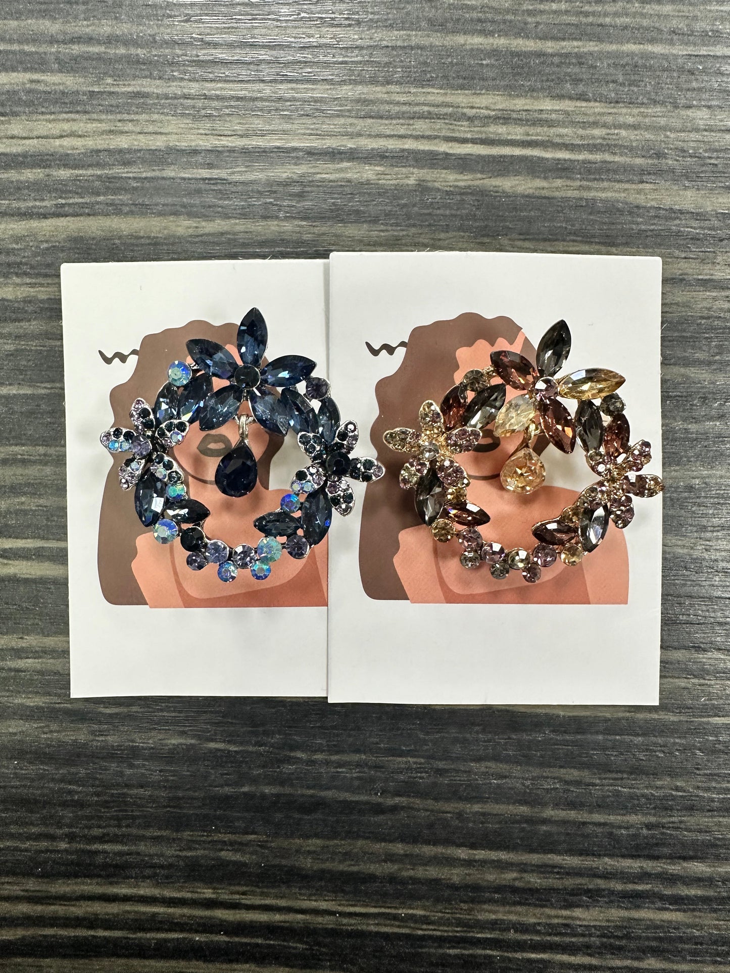 DMB Flower Garland Drop Brooch