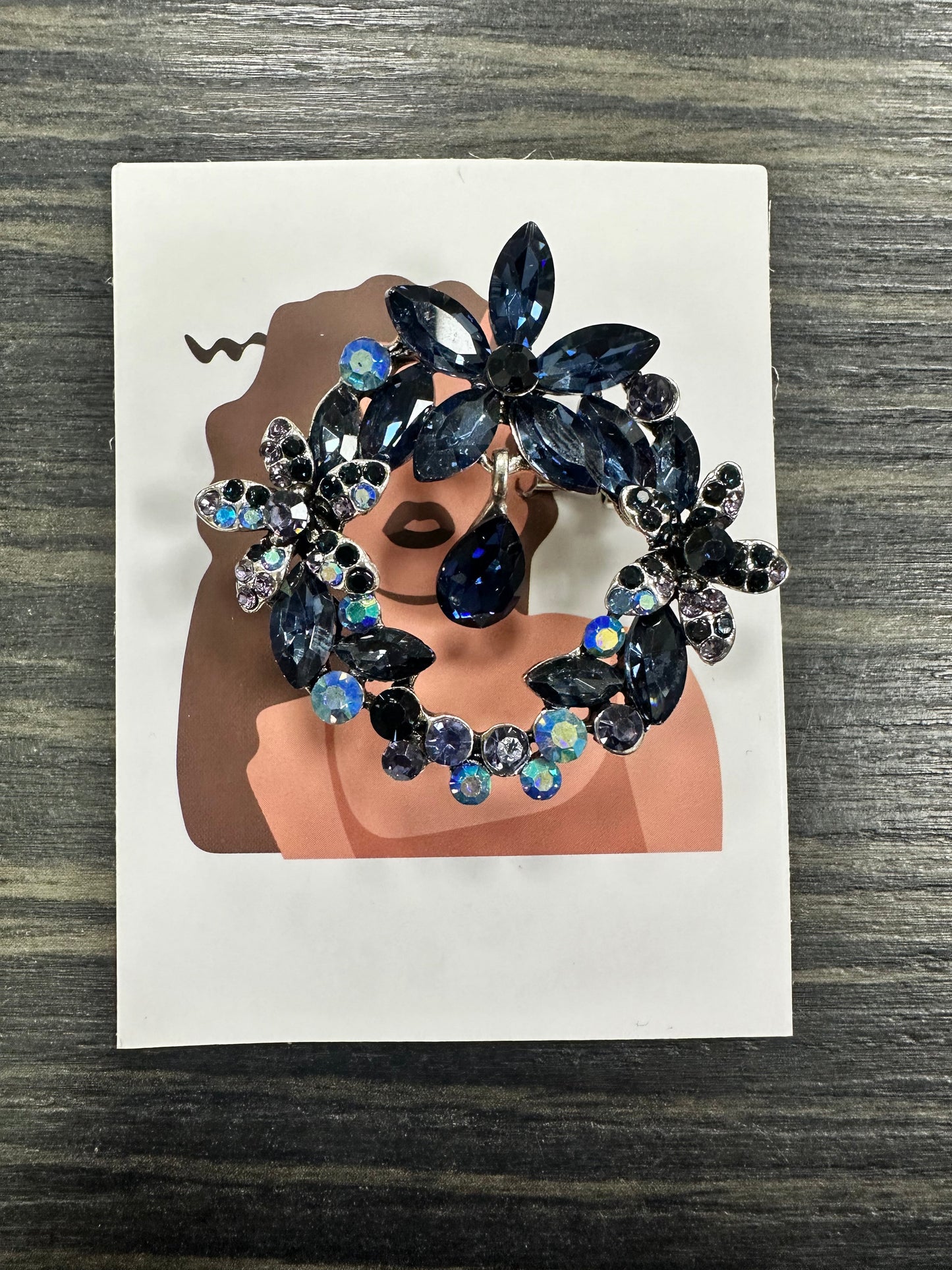 DMB Flower Garland Drop Brooch