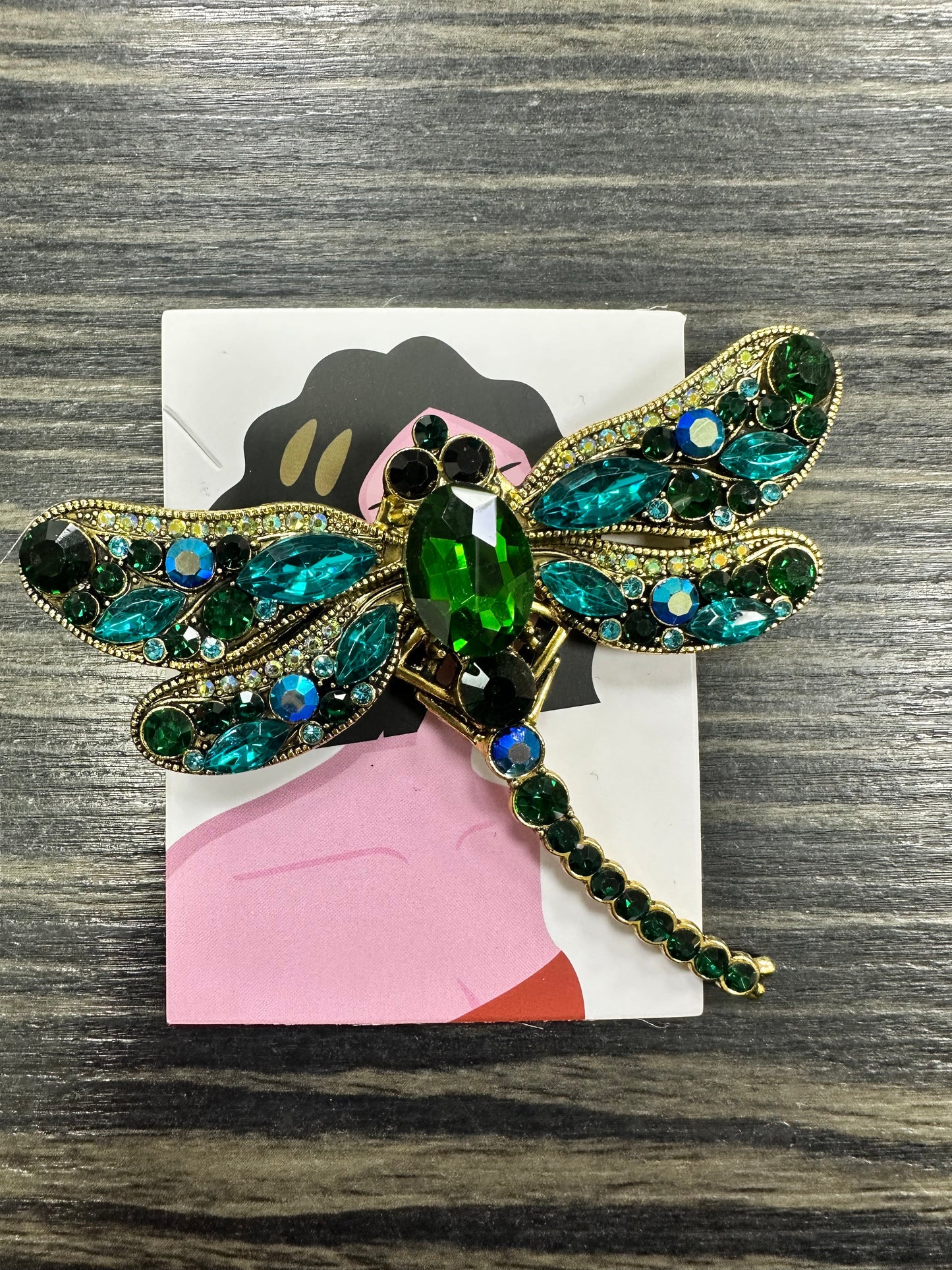 DMB Large Jewelled Dragonfly Brooch