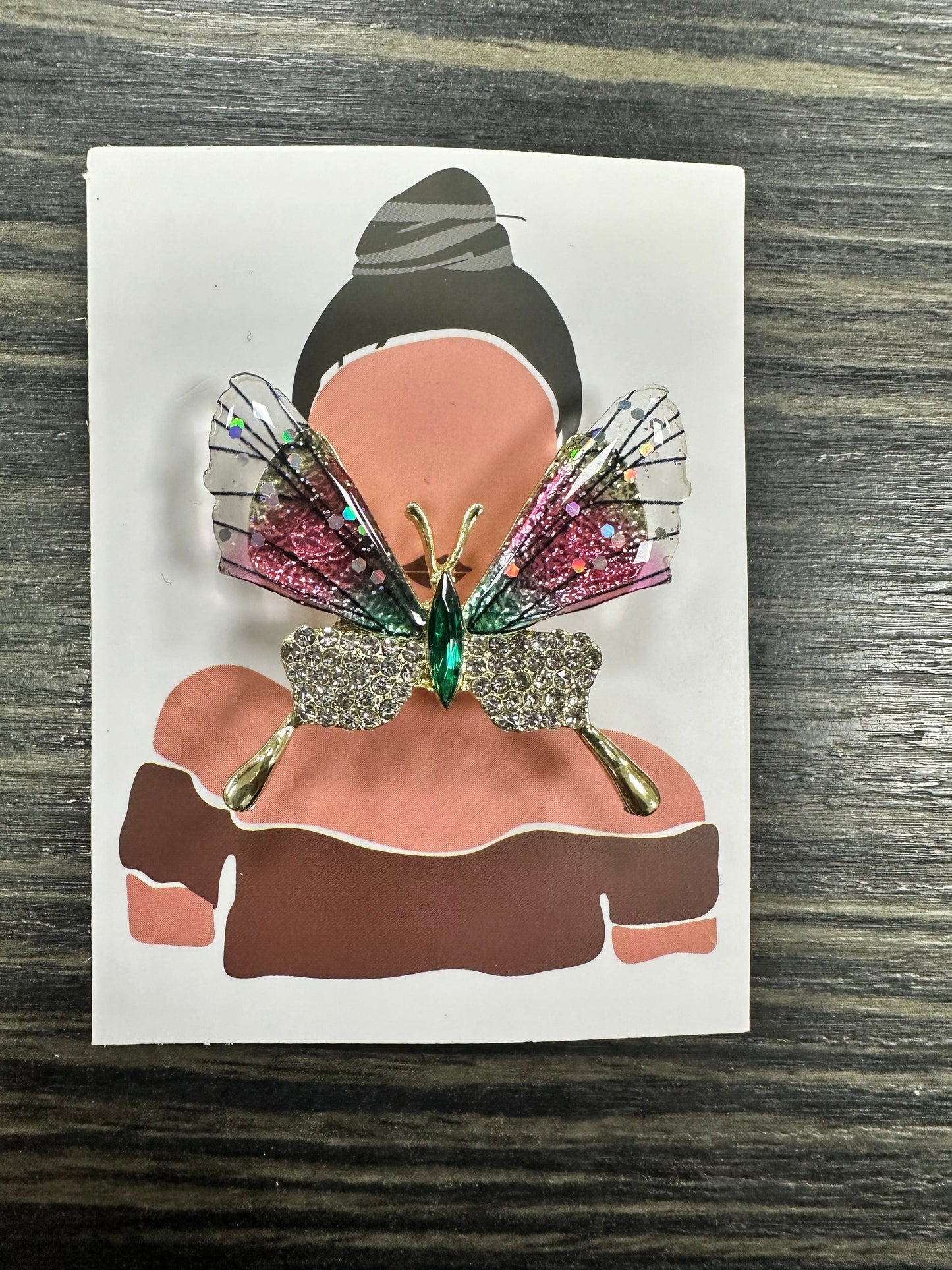 DMB Embellished Butterfly Brooch