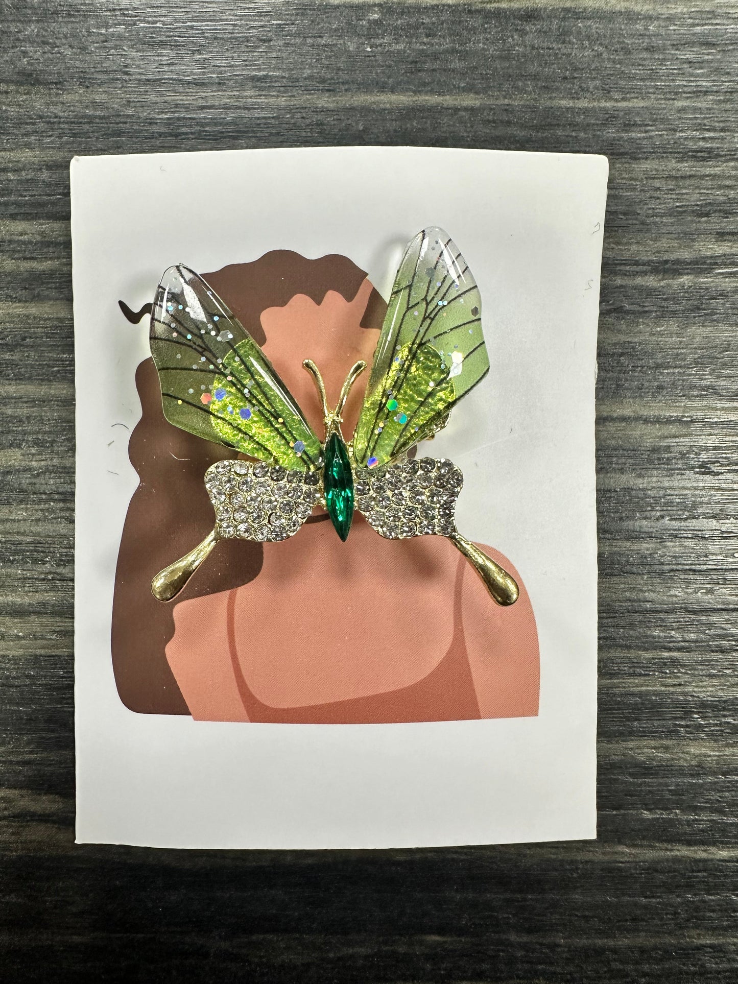 DMB Embellished Butterfly Brooch