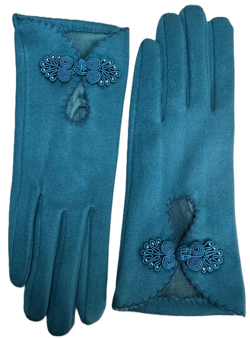 Powder Suki Gloves, Teal
