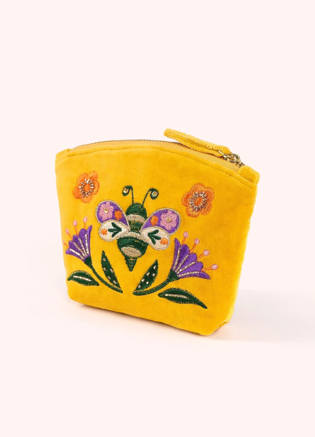 POWDER VELVET MINI POUCH - BRILLIANT BUMBLEBEE