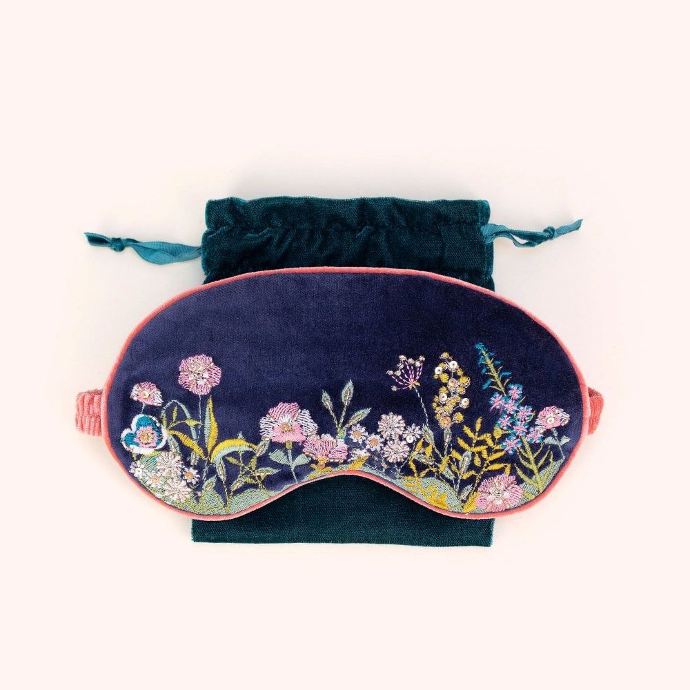 POWDER EYEMASK - NAVY FLORAL
