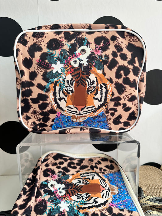 DMB Floral Tiger Makeup Bag