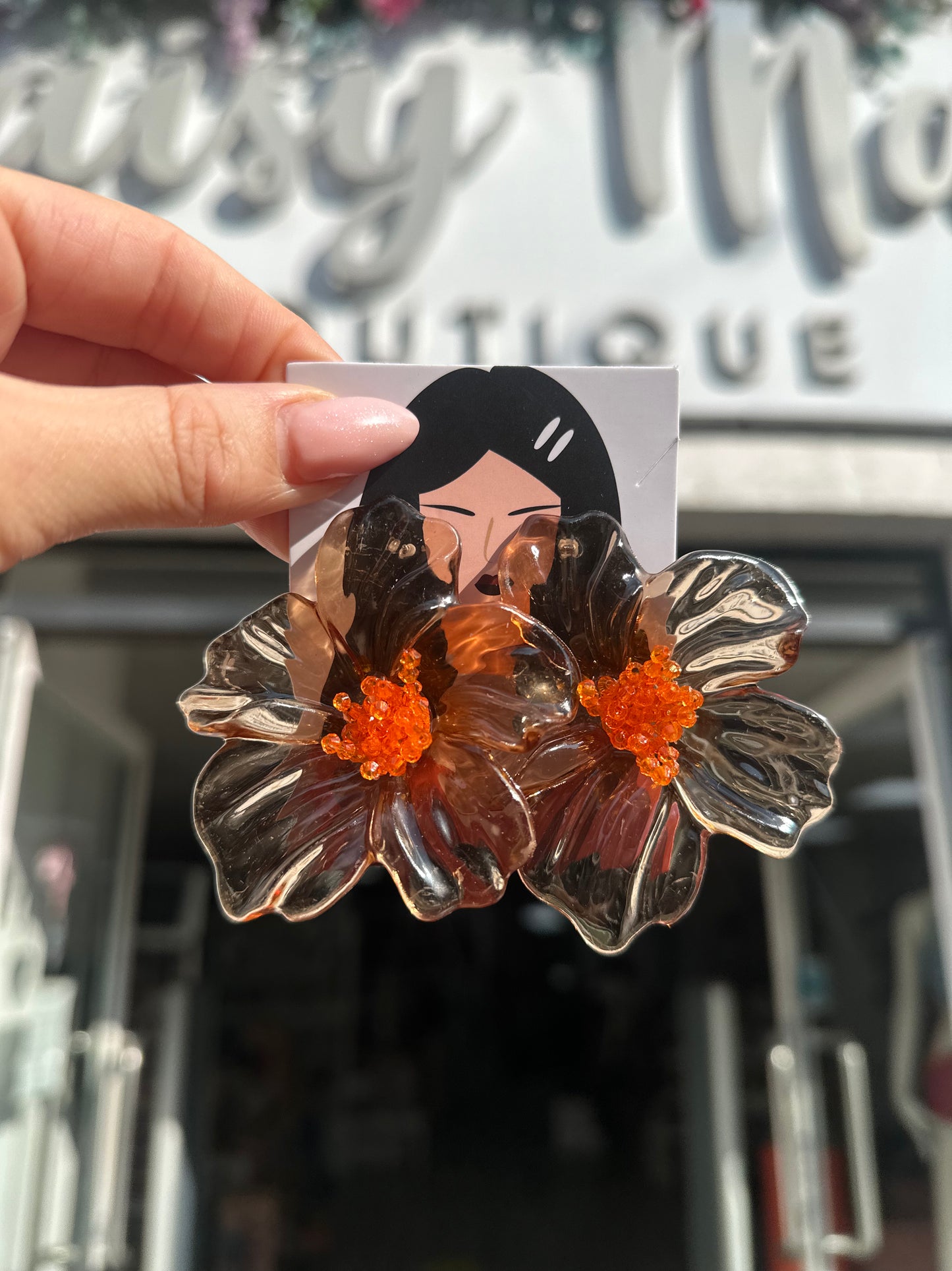 DMB Crystal Flower Earrings