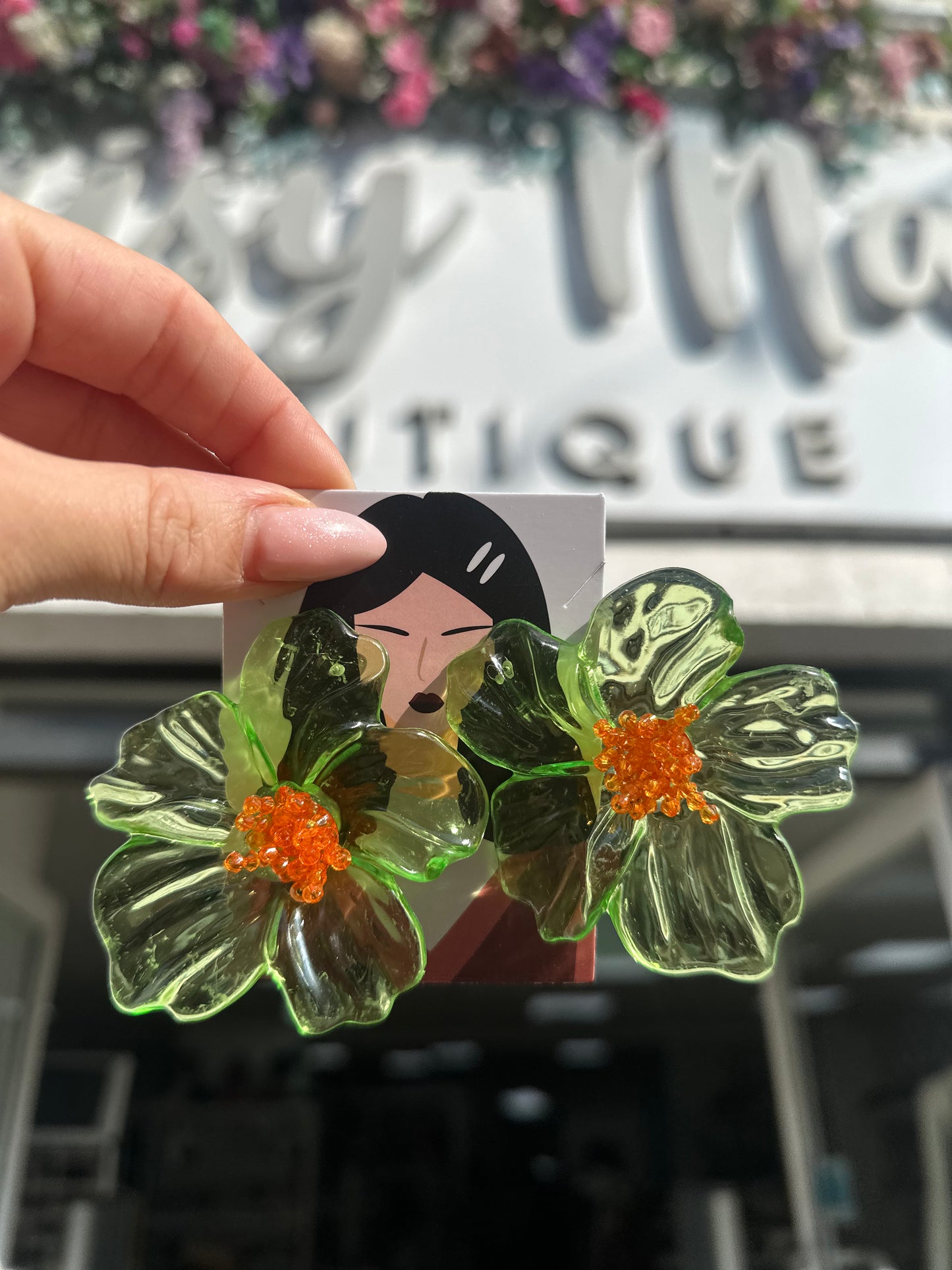 DMB Crystal Flower Earrings