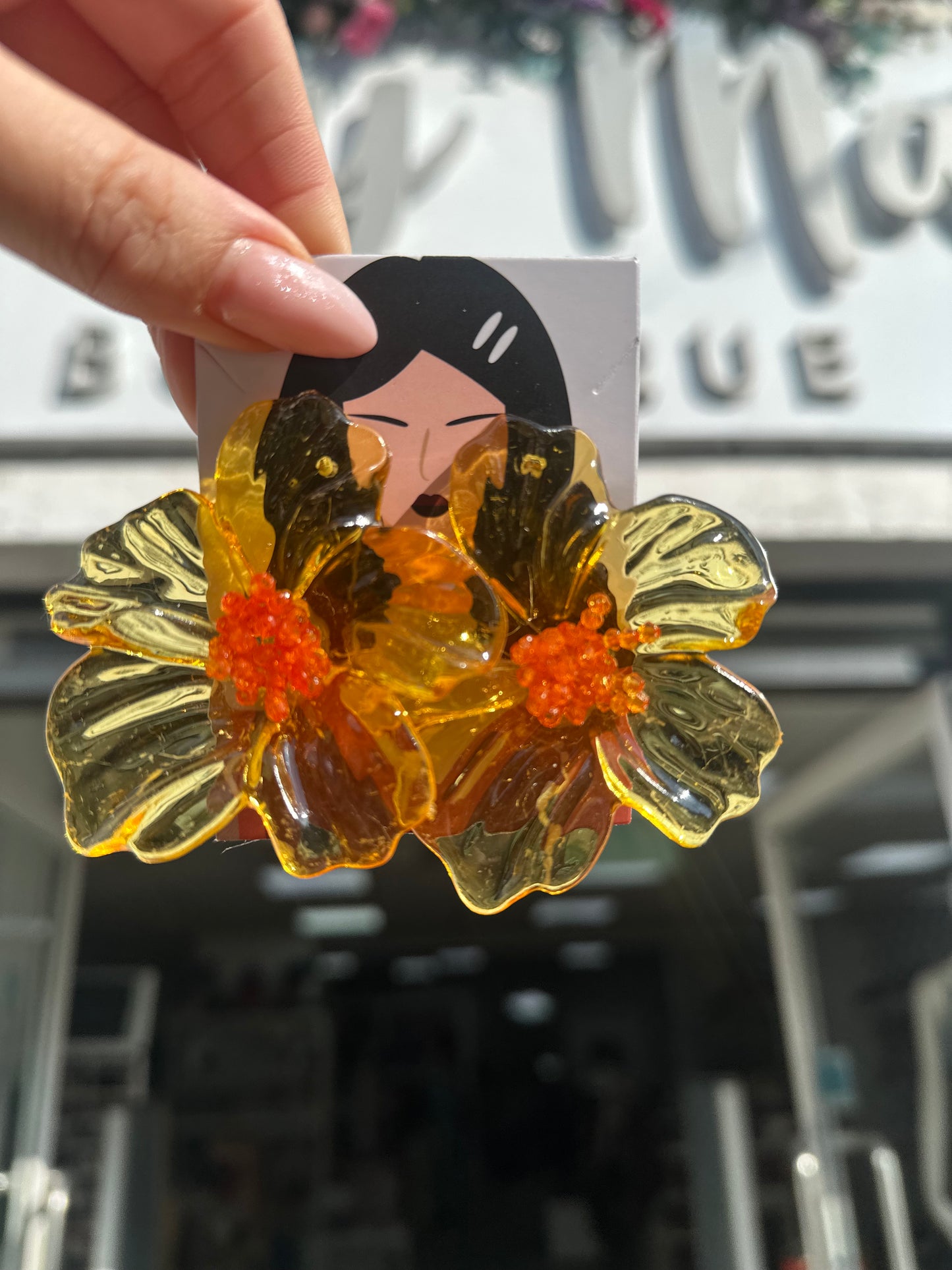 DMB Crystal Flower Earrings