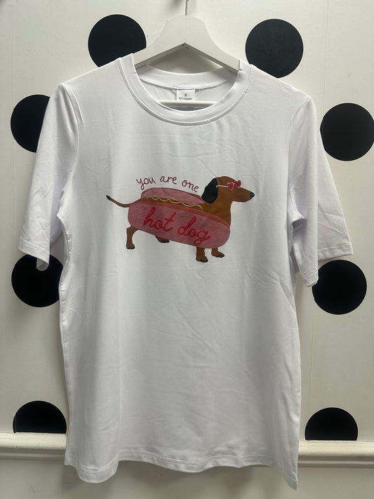 DMB Dachshund Tee White