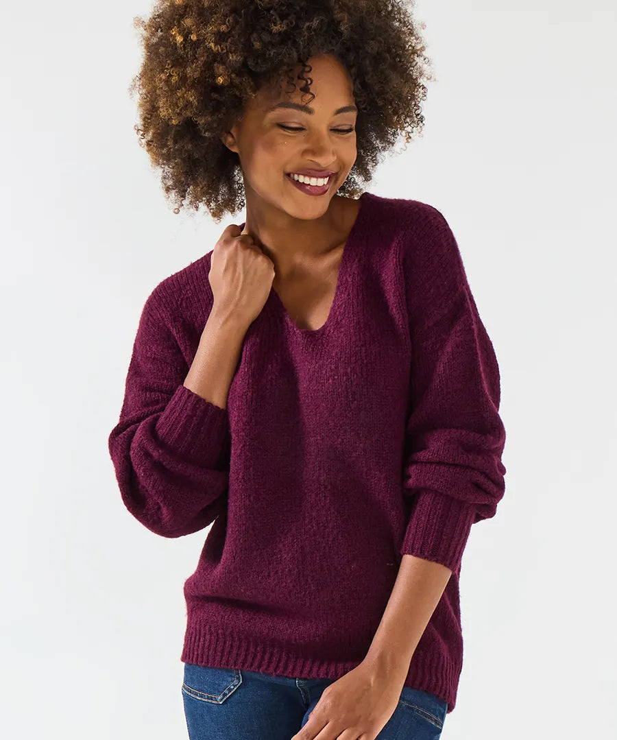 Joe Browns Oh So Cosy Jumper In Berry