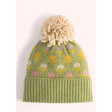 Powder WILLOW DITSY FLOWER POMPOM HAT, SAGE