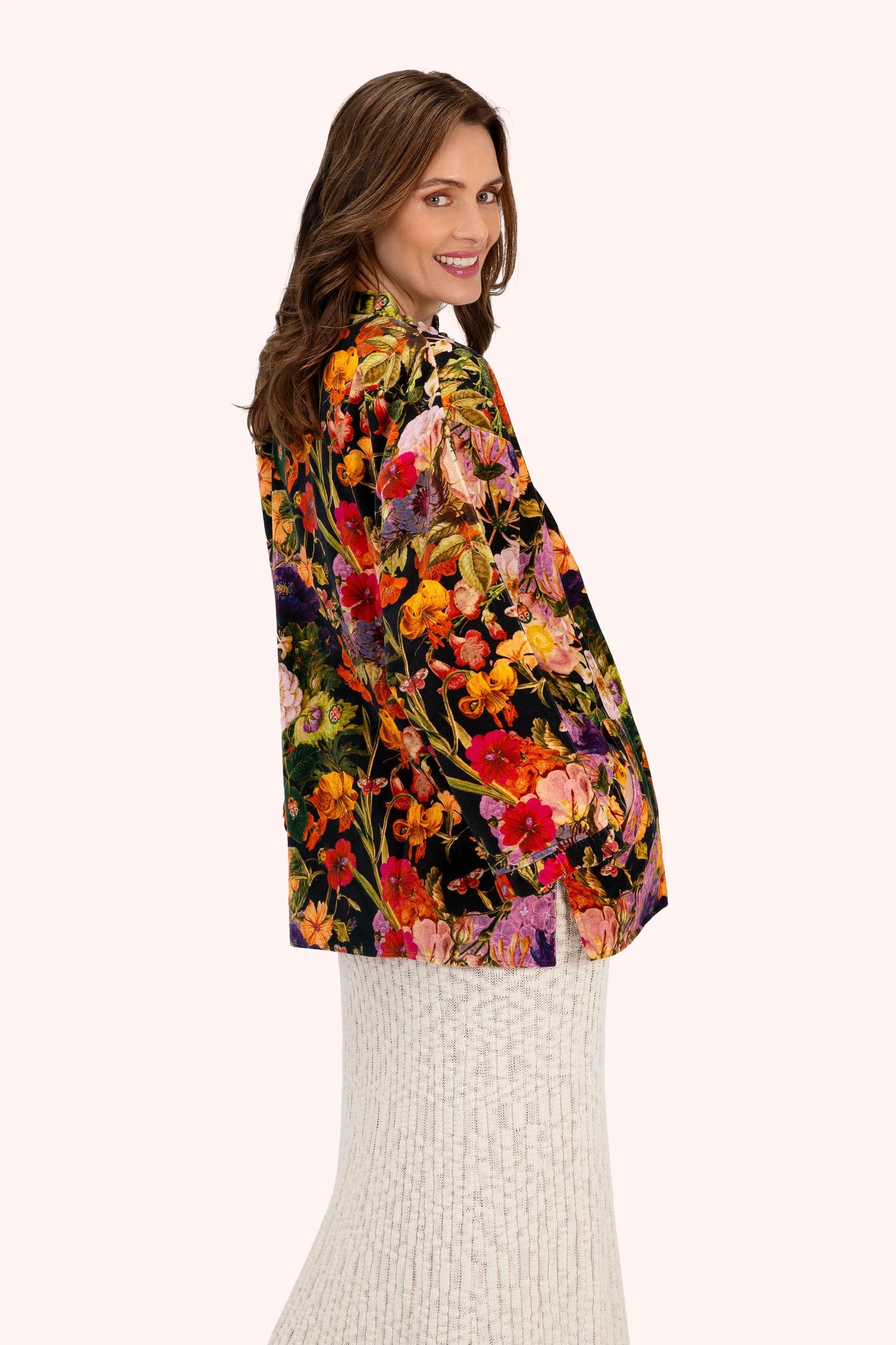 Powder VELVET JACKET - MIDNIGHT POSY