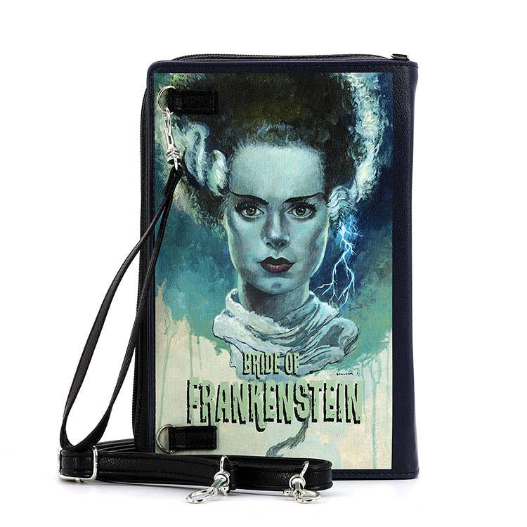 BRIDE OF FRANKENSTEIN BOOK CLUTCH BAG IN VINYL - Daisy Mae Boutique