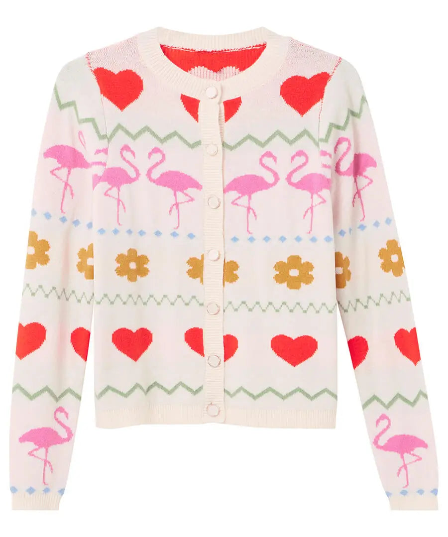 Joe Browns Summer Fun Flamingo Patterned Cardigan
