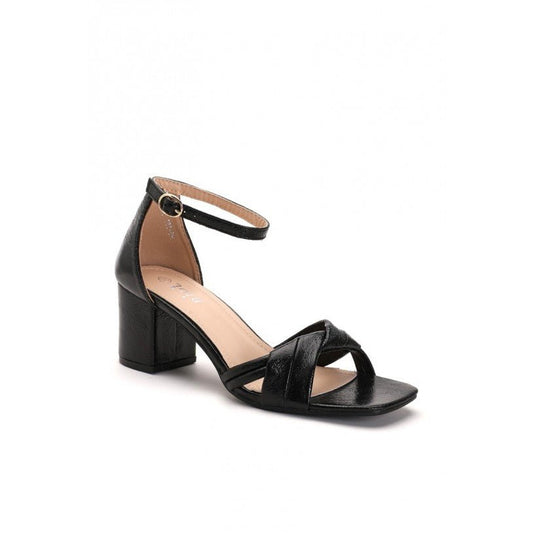 Daisy Mae Black Low Block Heel Sandals - Daisy Mae Boutique