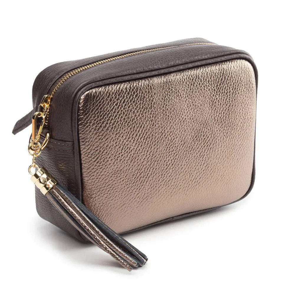 Elie Beaumont Metallic Blend Crossbody Bronze - Daisy Mae Boutique