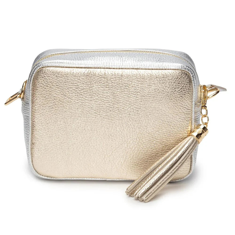 Elie Beaumont Metallic Blend Crossbody Gold - Daisy Mae Boutique